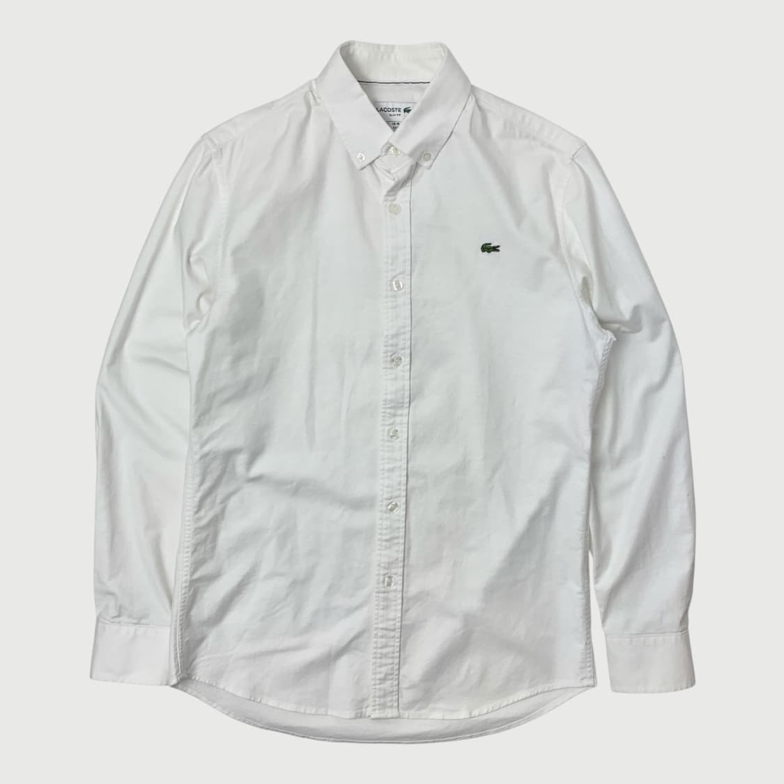 [38(M)/정품] 라코스테 옥스포드 화이트 셔츠 상품이미지1