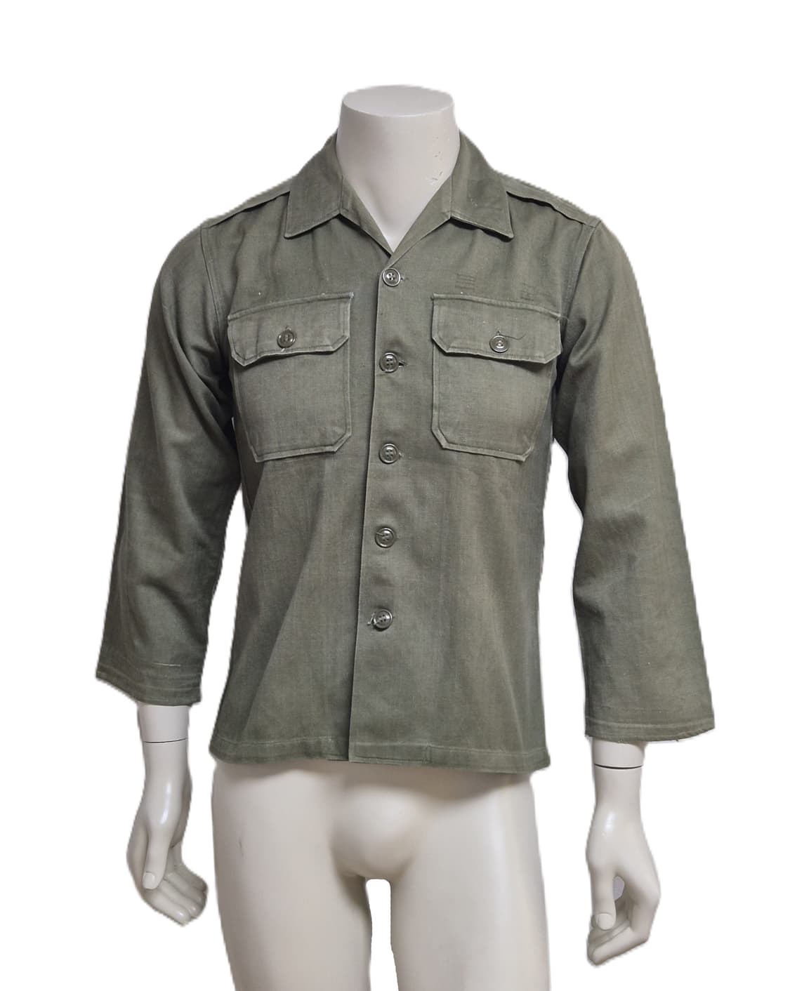 육군 구형 60~70년대 민무늬 전투복 상의 자켓 (S) 상품이미지1