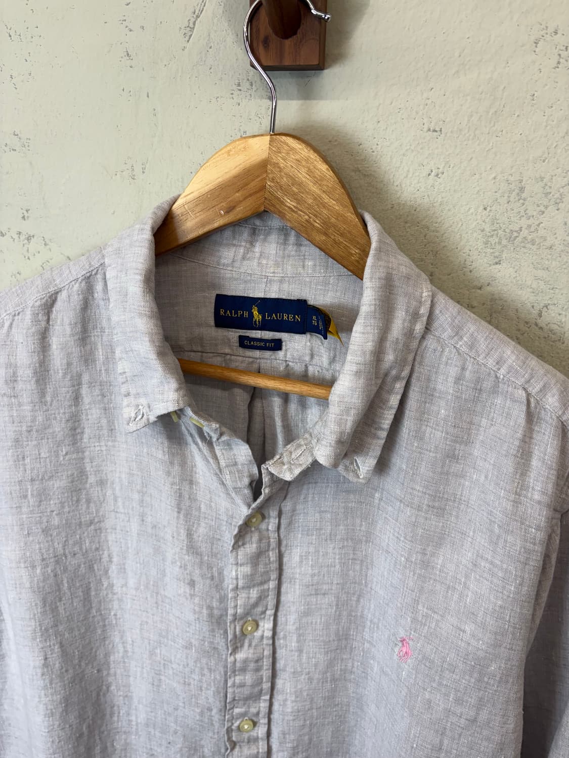 폴로랄프로렌 큐알라벨 그레이 린넨 셔츠 상품이미지5