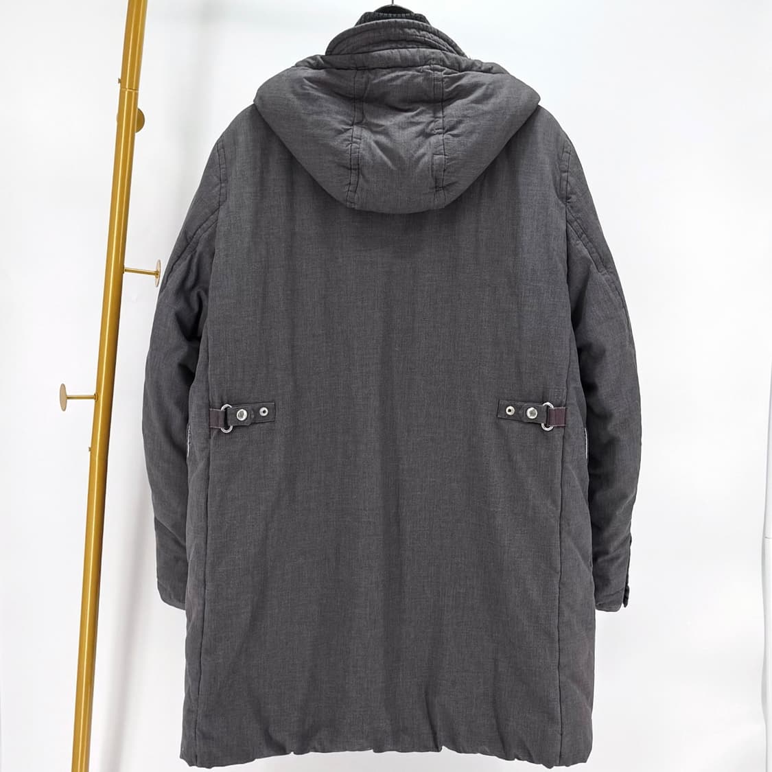 [6사이즈] 몽클레어 감마블루 후드 롱 패딩 점퍼 그레이 상품이미지4