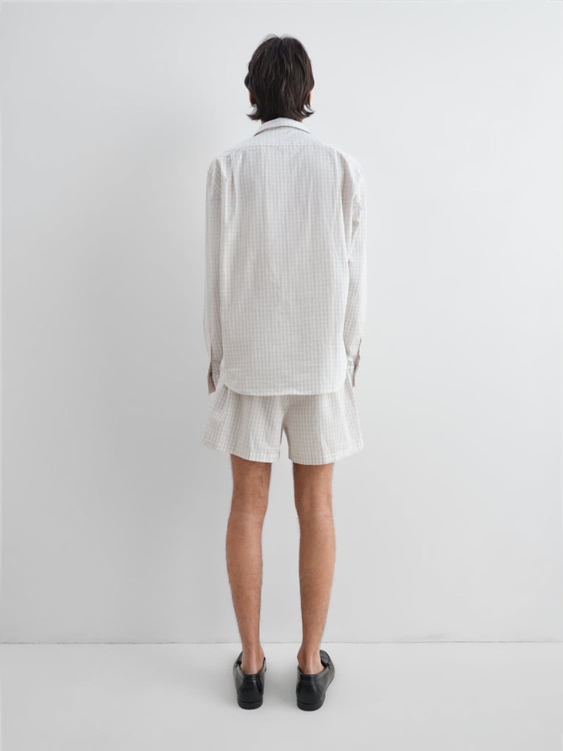 [M,L,XL]기마구아스 Suli 체크 셔츠/화이트 상품이미지3