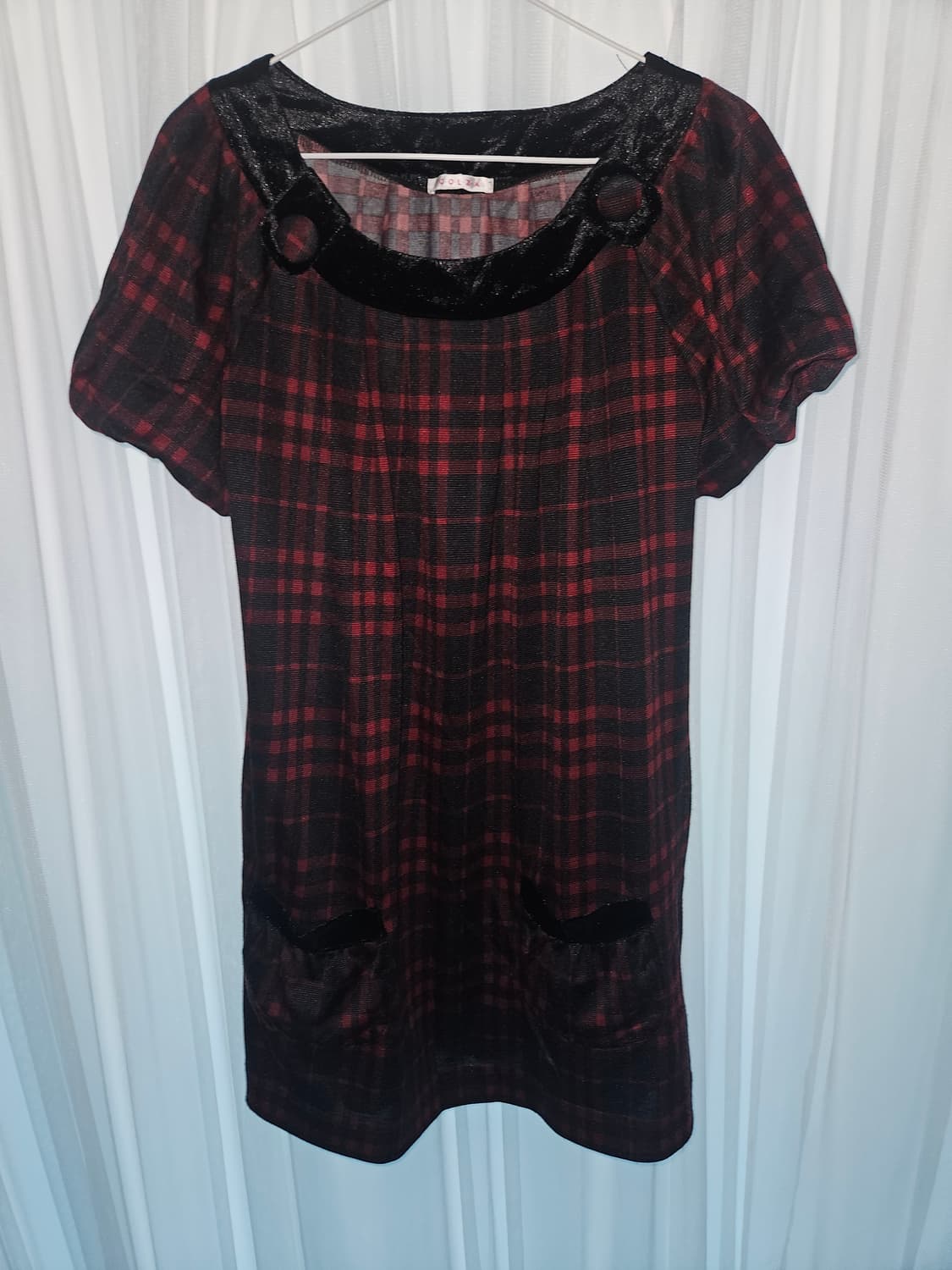 colza 빈티지 레드 체크 원피스 니혼진 공겜여주 갸루 캐캐체 슈슈룬 상품이미지2