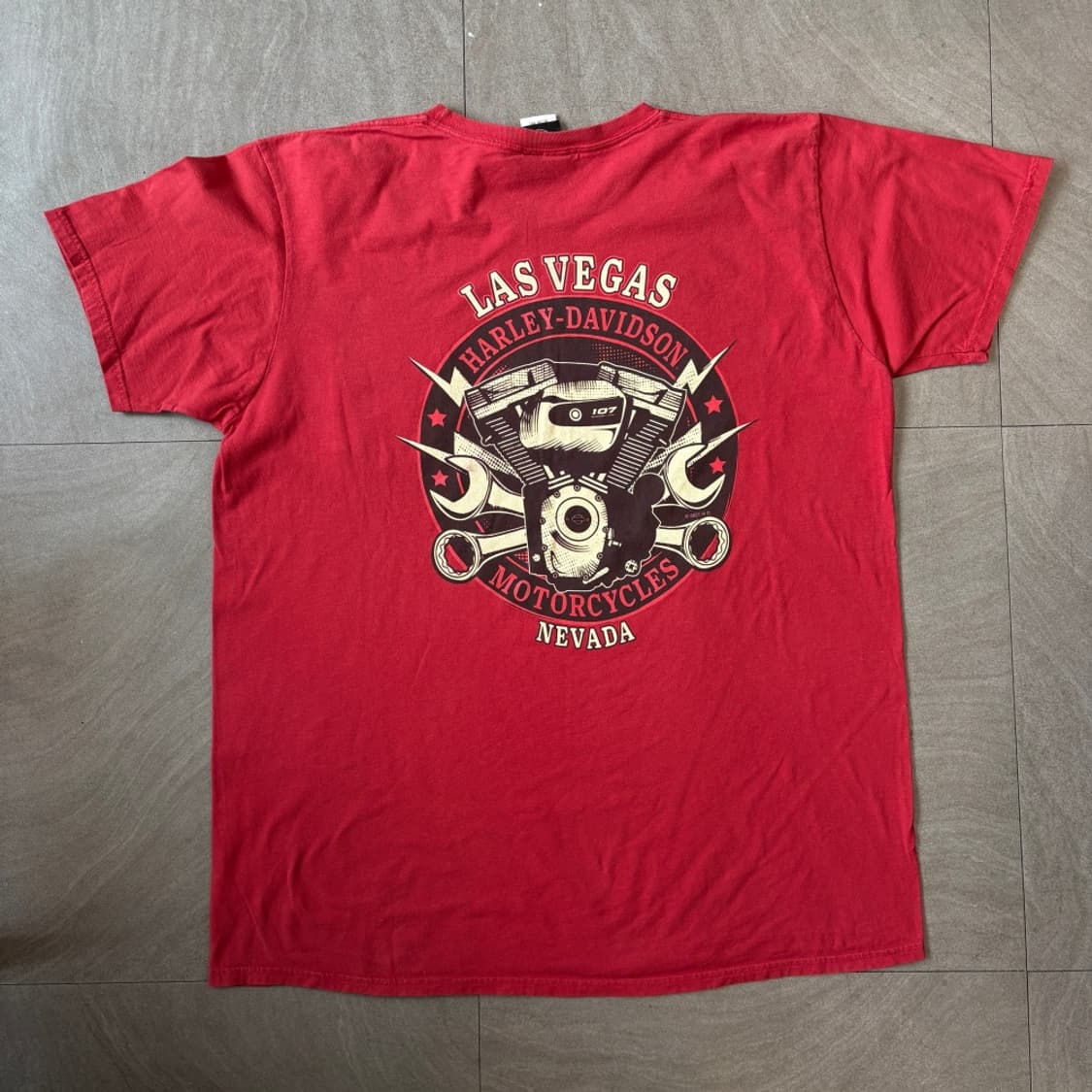 할리데이비슨 정품 레드 반팔 티셔츠 반팔티 상품이미지8