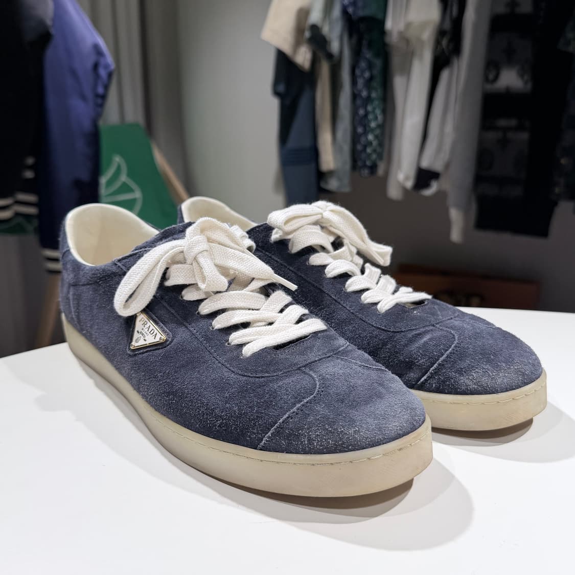 (A/9) / 프라다 레인 스웨이드 스니커즈 네이비 상품이미지3