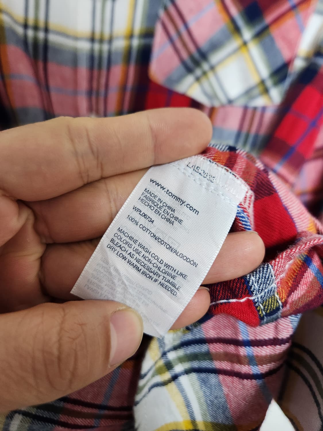 타미힐피거Tommy 체크 셔츠 M - S121 상품이미지6