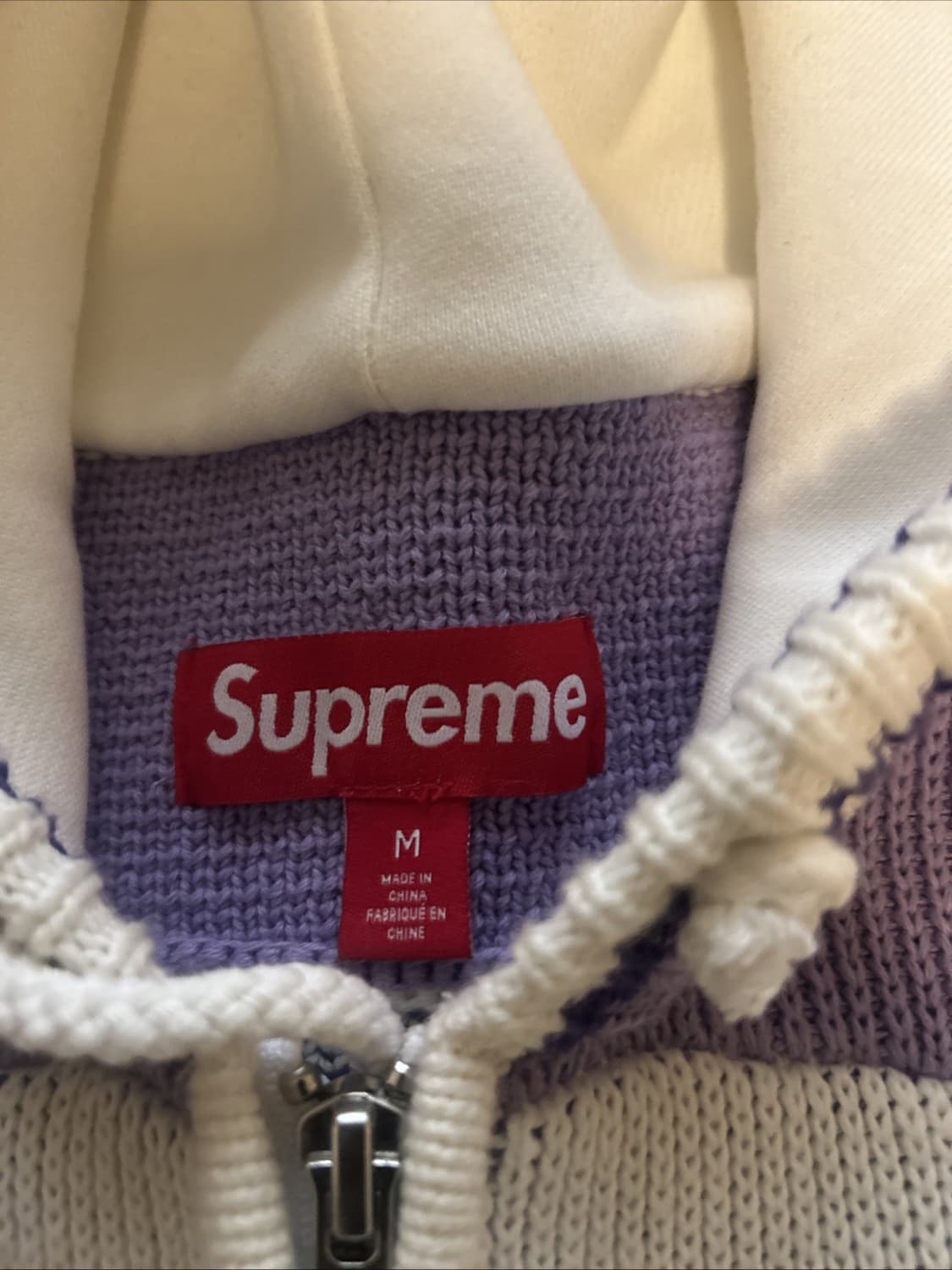 슈프림 USA 니트 후드집업 상품이미지3