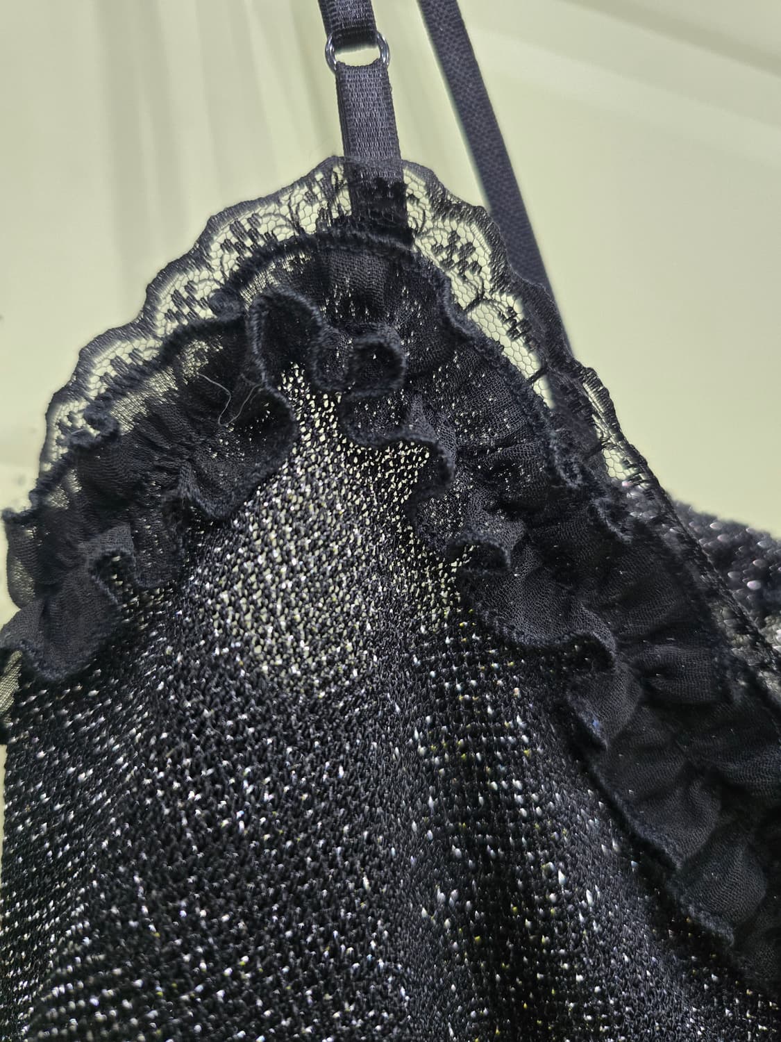 코디 화이트 긴팔 가디건 + 블랙 레이스 뷔스티에 세트 상품이미지9