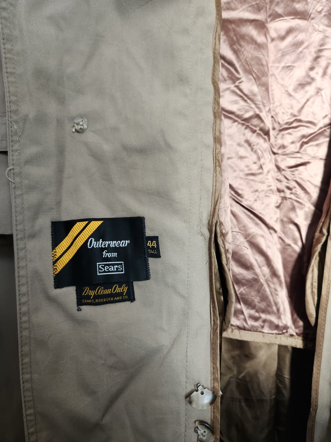 80s Sears 싱글 트렌치 코트(USAmade) 상품이미지6