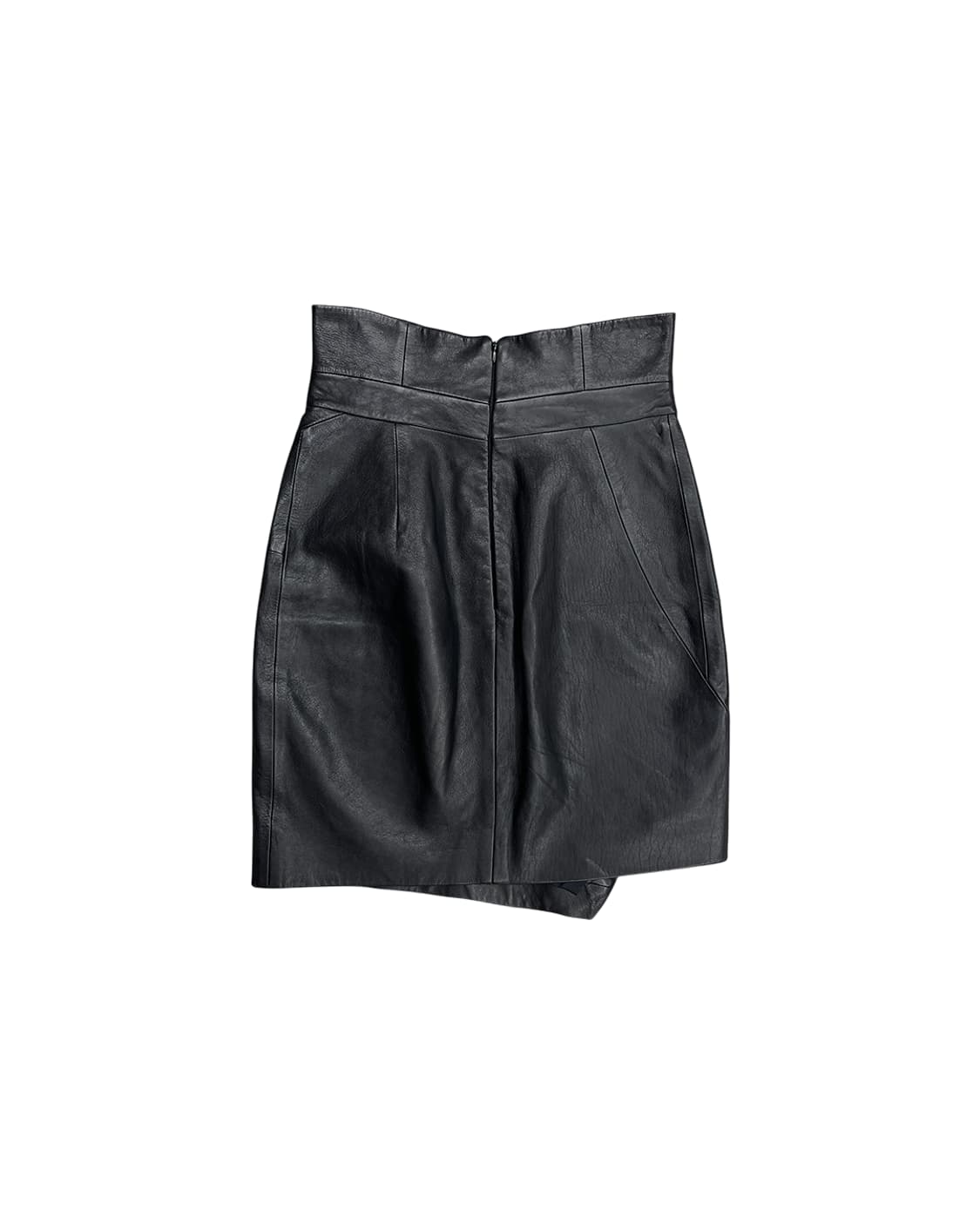 생로랑 13AW 비대칭 레더 스커트 상품이미지5
