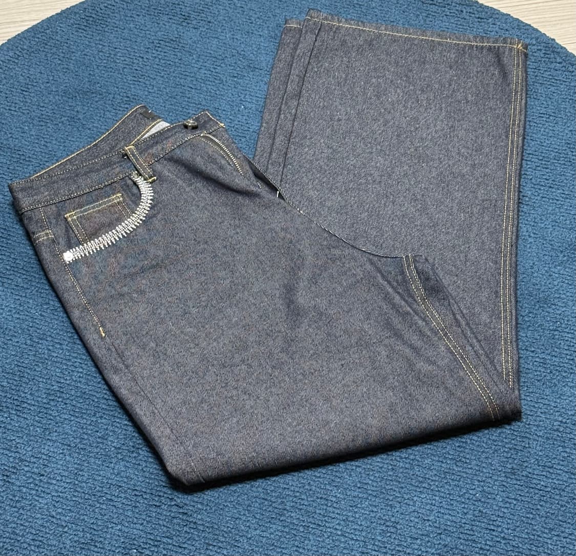 [L] DNSR 스파이더 스티치 인디고 데님 팬츠 상품이미지1