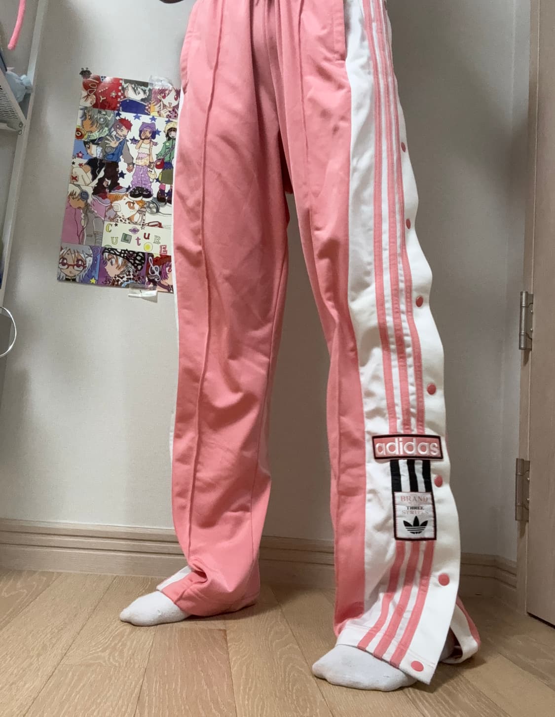 아디다스 아디브레이크 트랙 팬츠 핑크 m 사이즈 상품이미지2