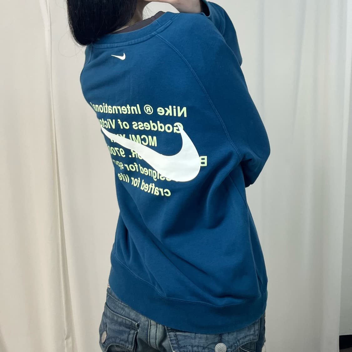 Nike blue double swoosh sweatshirt  상품이미지3
