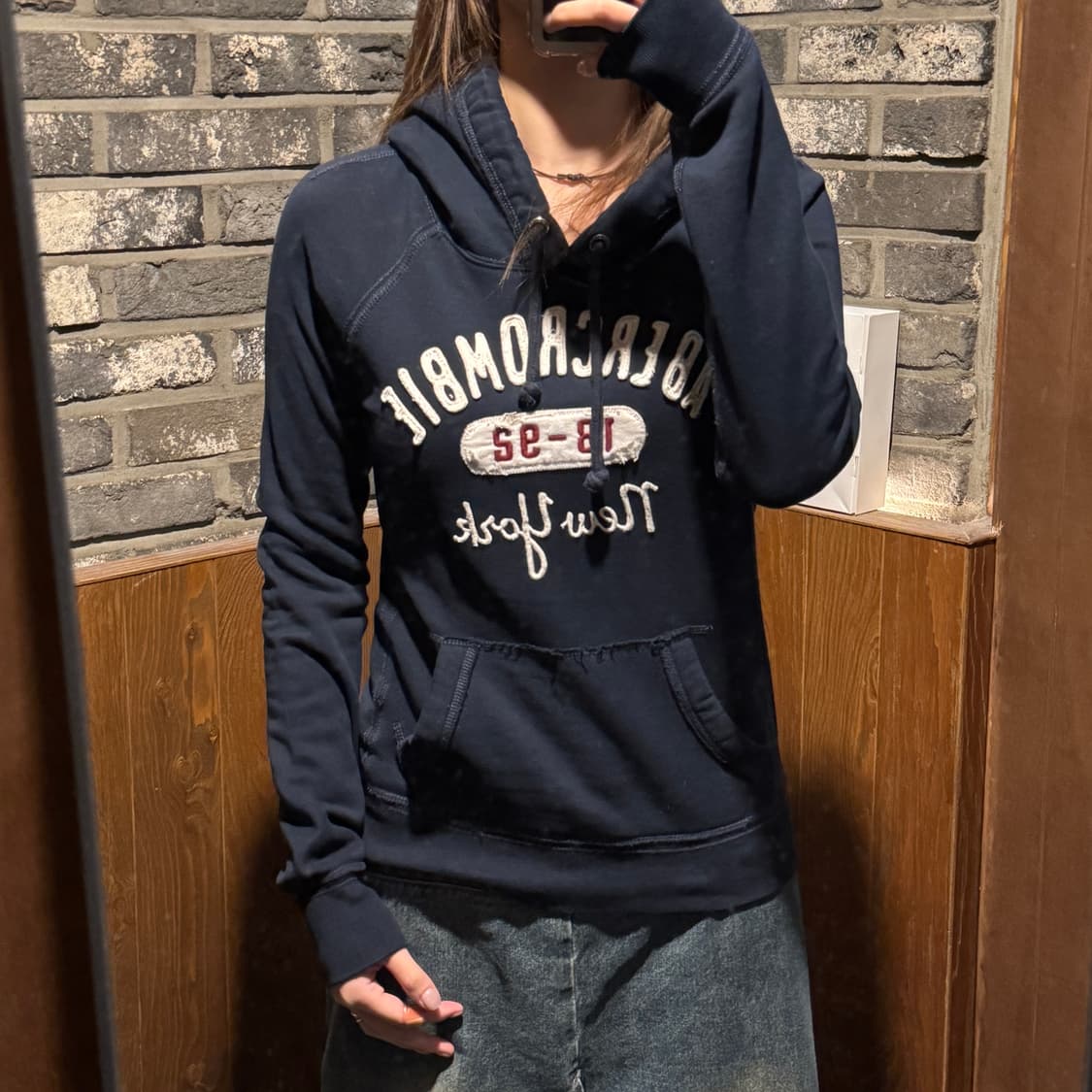 여S) 아베크롬비 네이비 후드티 상품이미지8