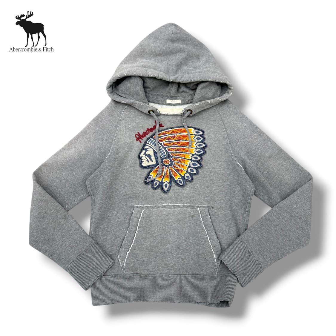 아베크롬비 보헤미안 그래픽 그레이 후드티 상품이미지1