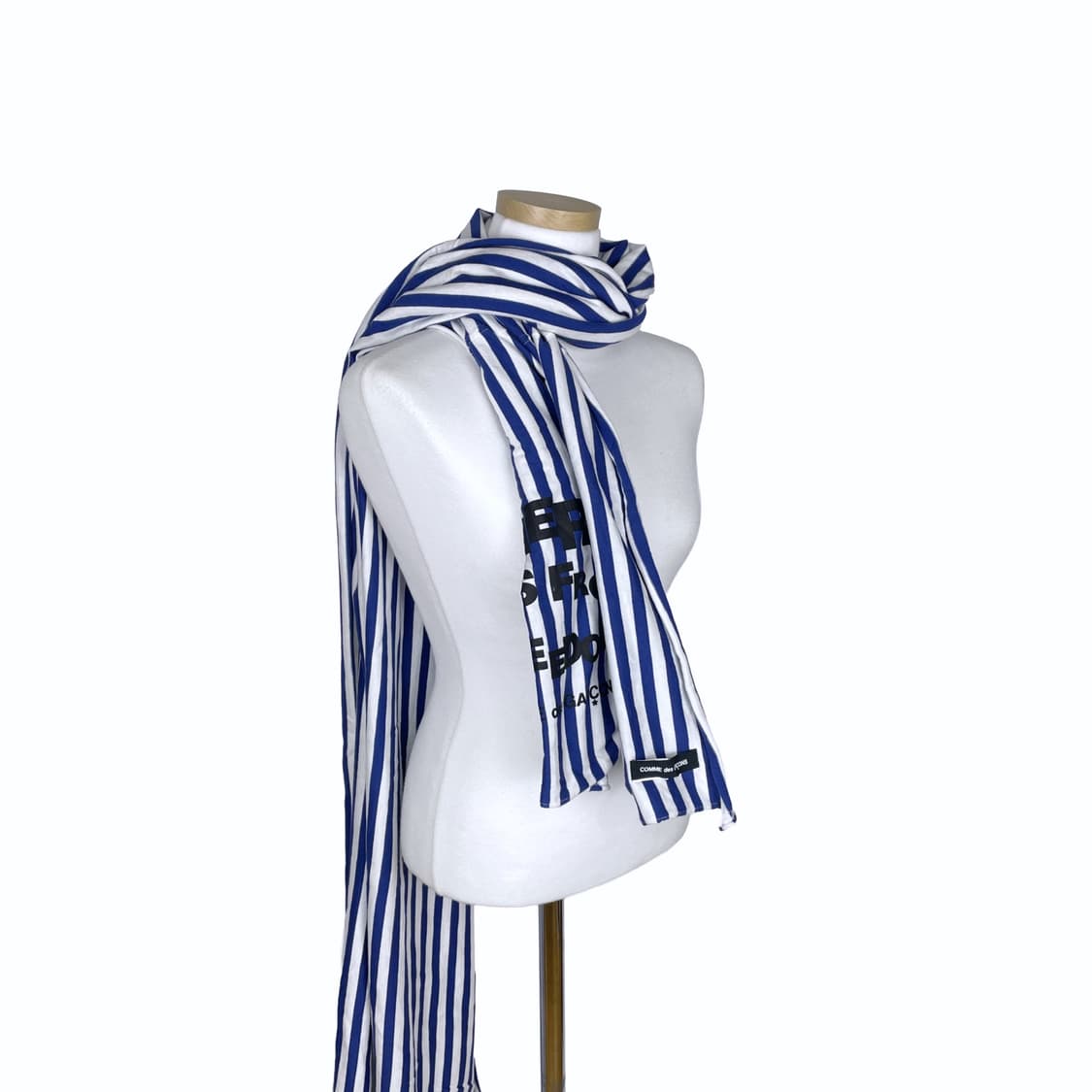 꼼데가르송 스트라이프 머플러 블루 상품이미지2