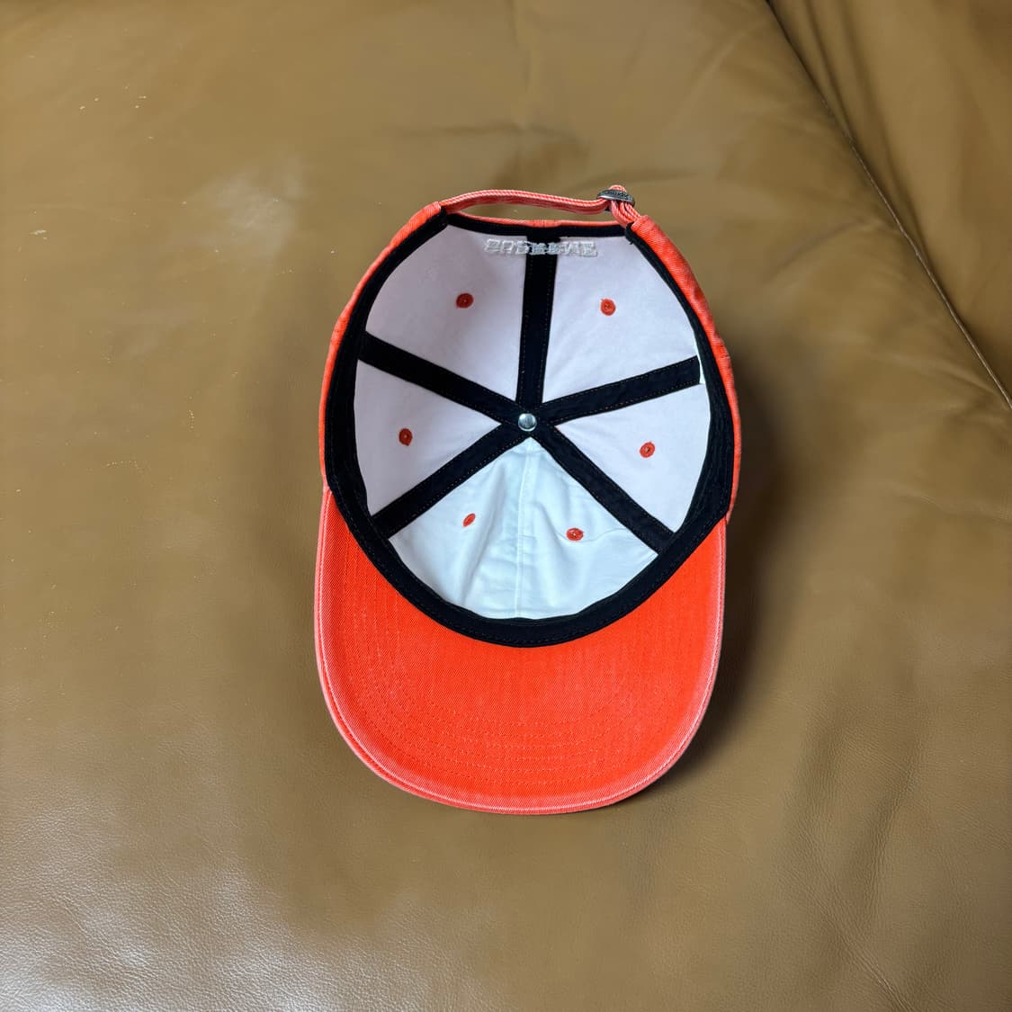 슈프림 S로고 6패널 볼캡 모자 피그먼트 워시드 오렌지 상품이미지6