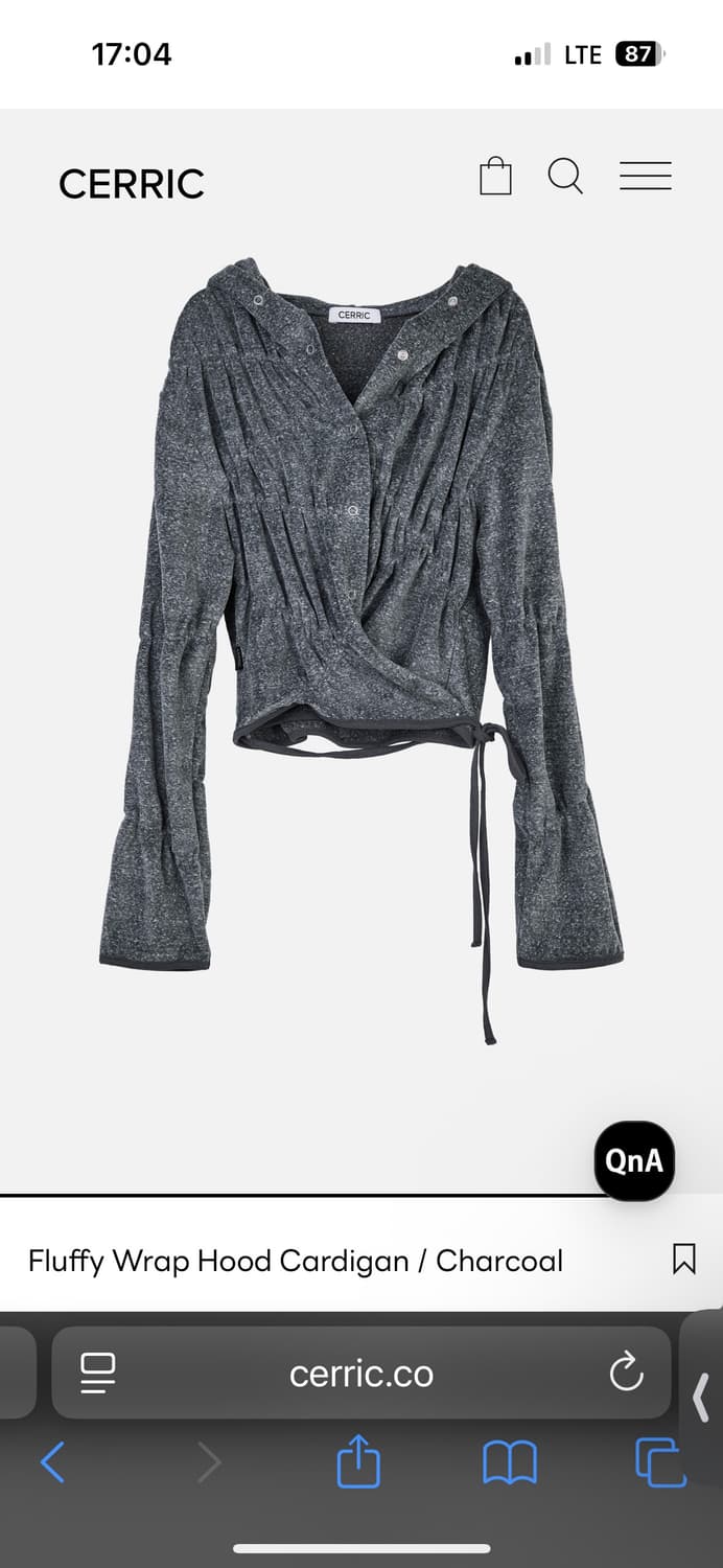 Cerric 세릭 Fluffy Wrap Hood Cardigan 상품이미지8