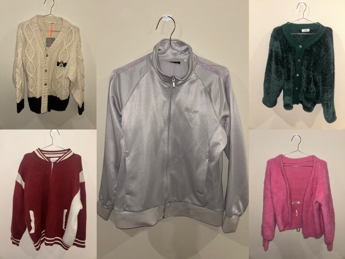 빈티지 옷 벼룩 할인 니트 집업 양털 가디건 상품이미지1