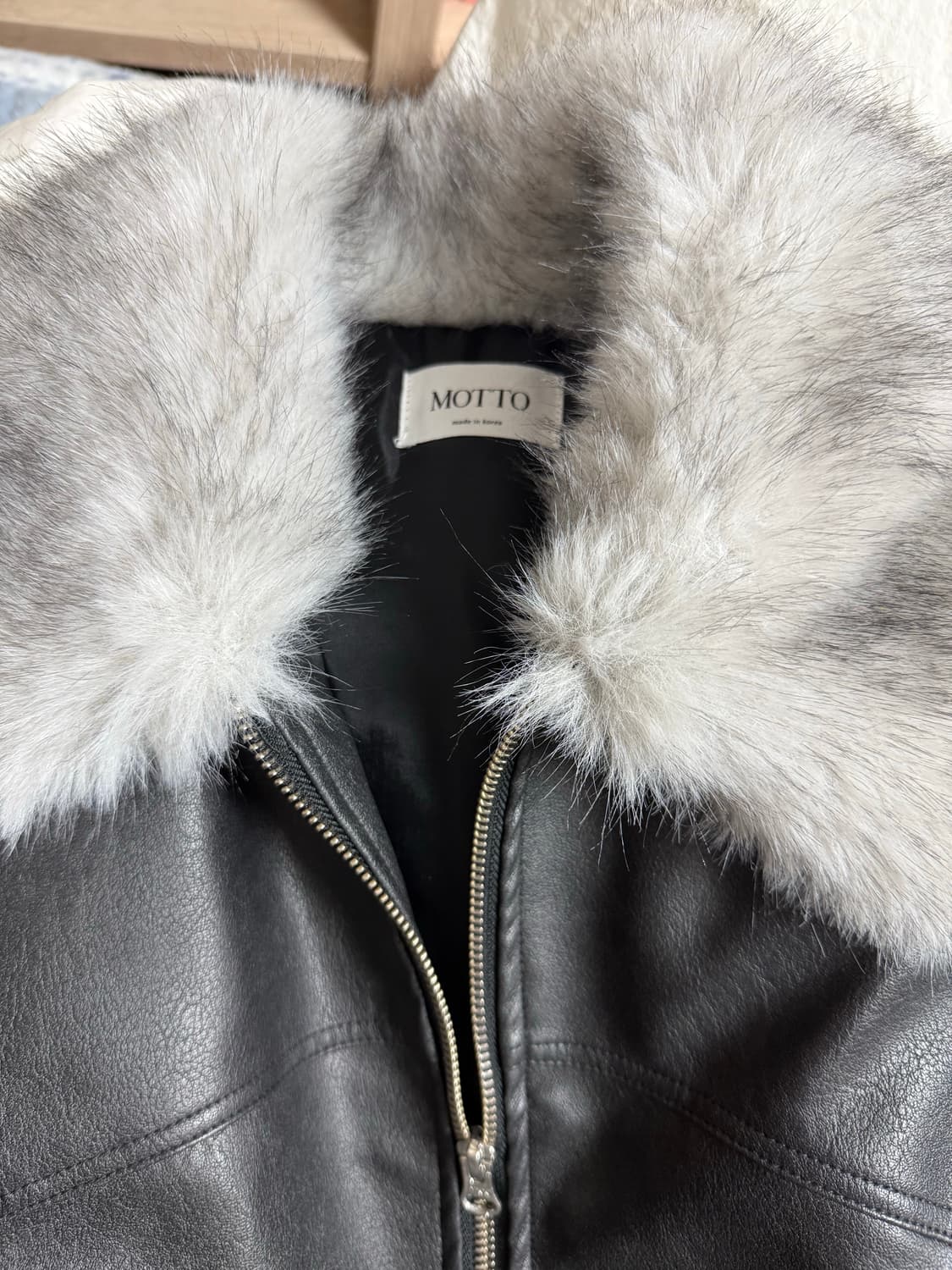 남자 크롭 레더 패딩  상품이미지2