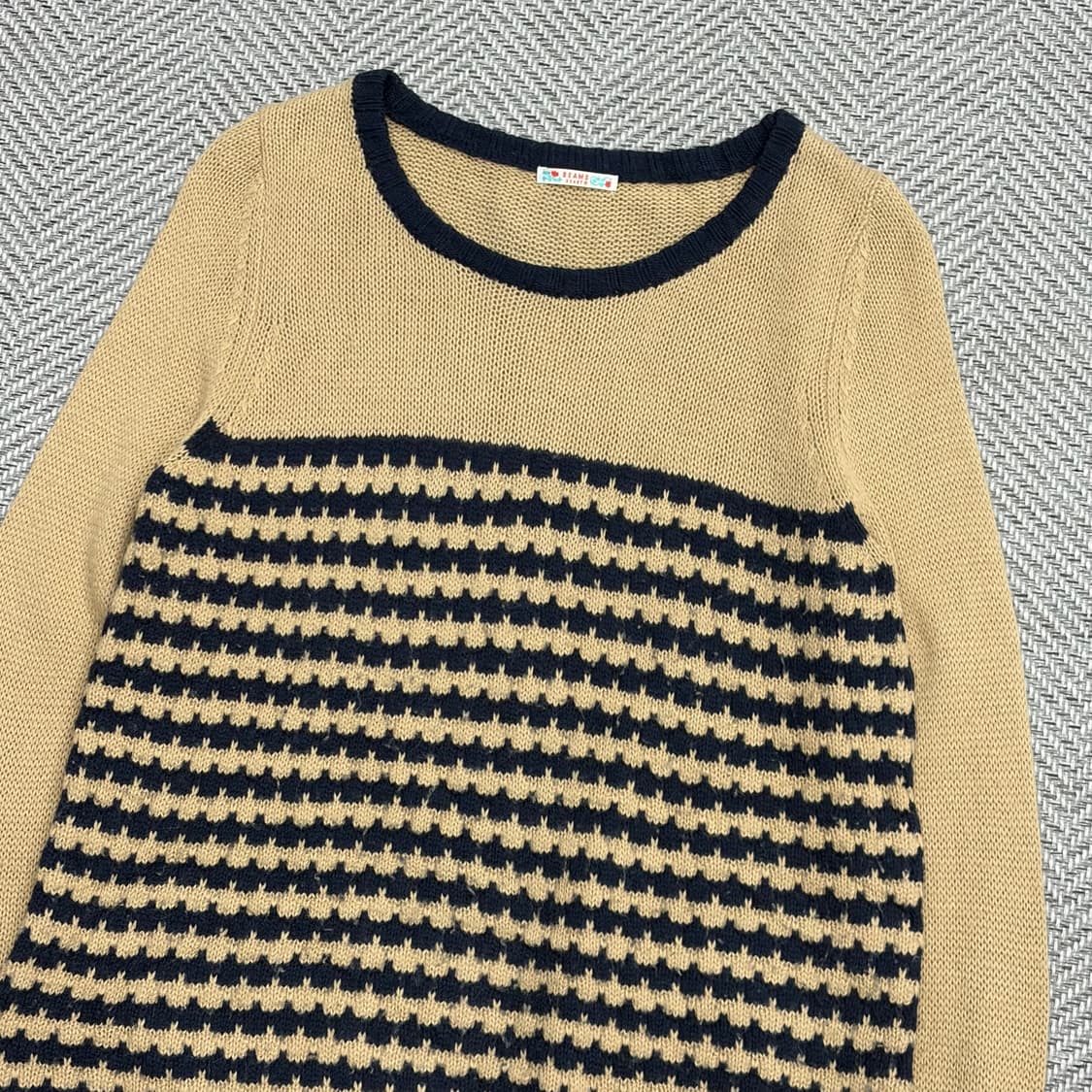 빔즈하트 단가라 니트  v1601  상품이미지3