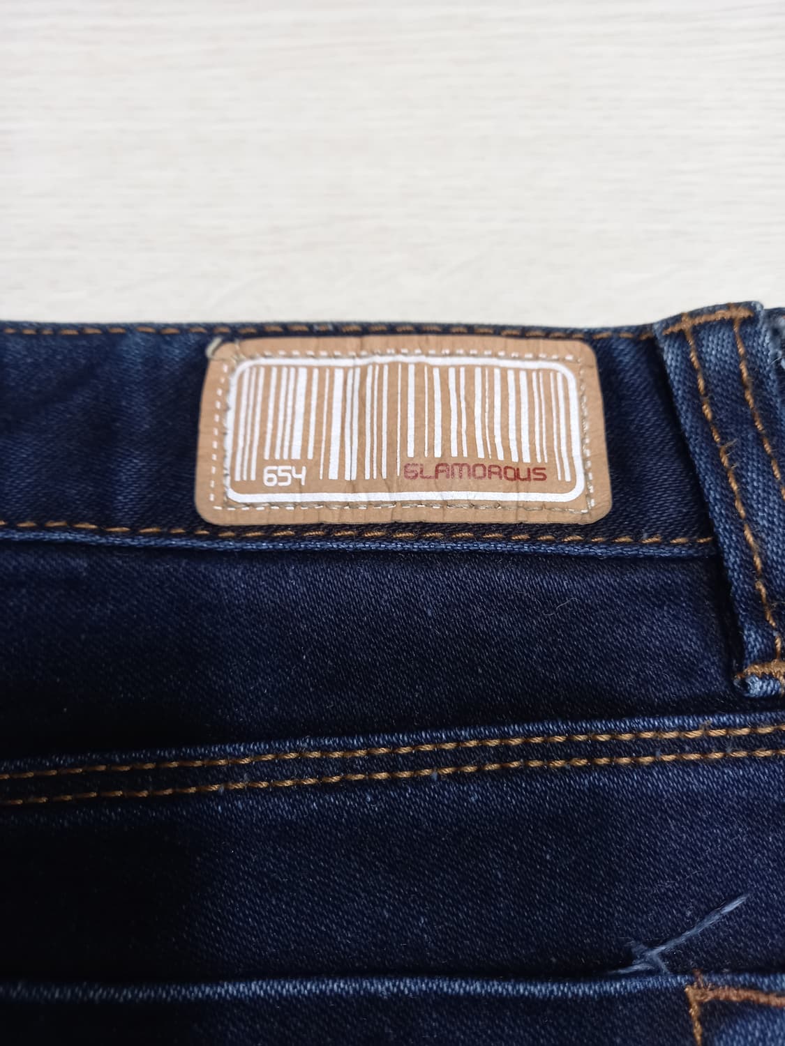 26 GLAMOROUS Kor 두꺼운 스판 슬림일자진 진청 26-608 상품이미지5