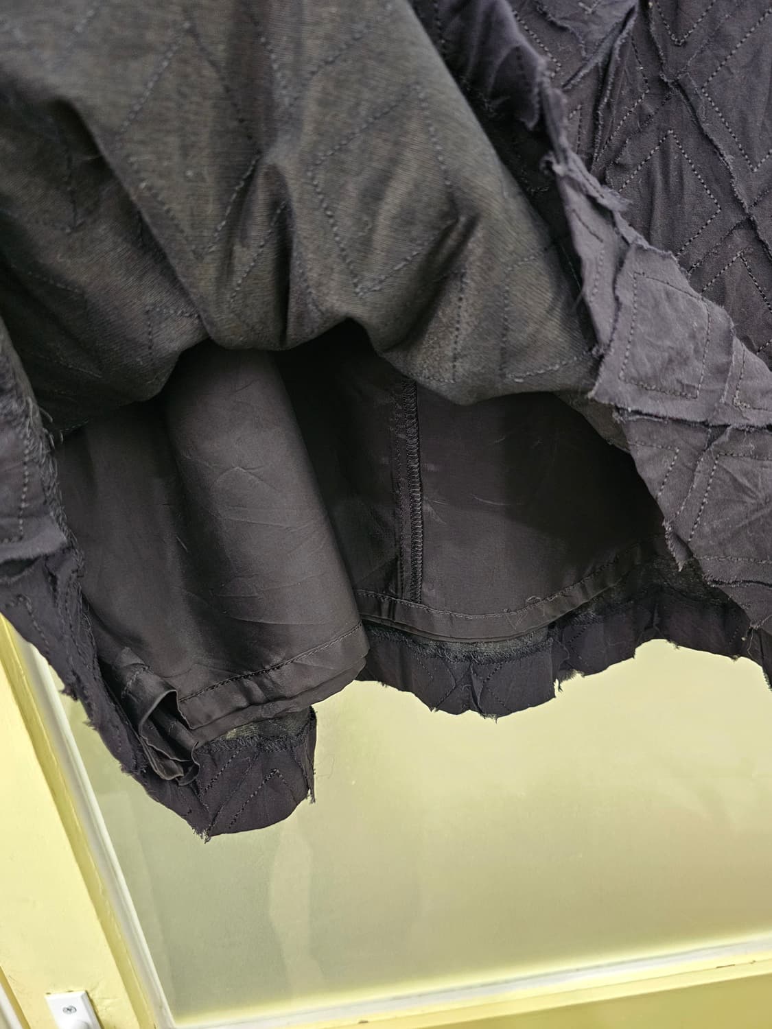 Masahiro Miyazaki 블랙 아가일 절개 미디스커트 상품이미지4