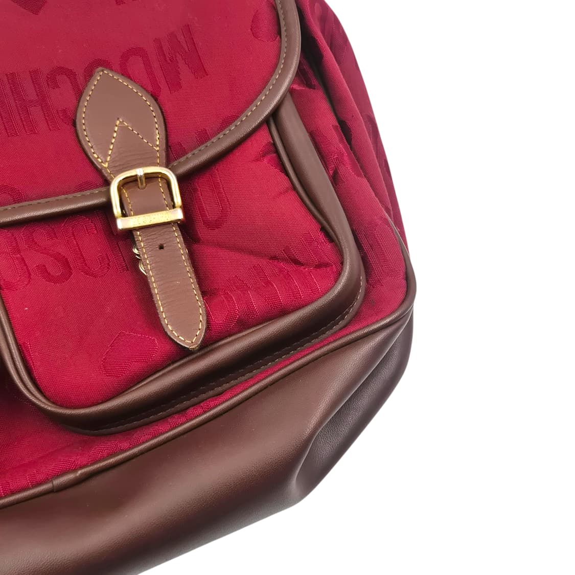 00s 러브 모스키노 레더 캔버스 벨트 크로스백 상품이미지3