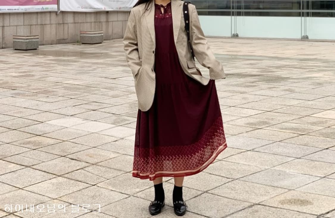 써스데이아일랜드 쉬폰 롱 원피스  상품이미지7