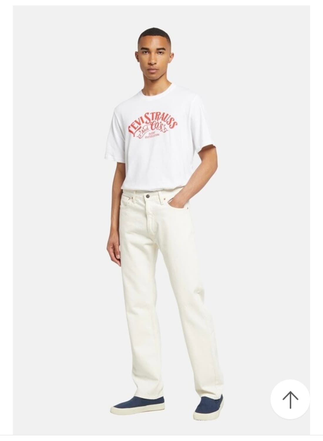 (30) 리바이스 555 96 릴렉스 스트레이트 진 화이트 상품이미지1