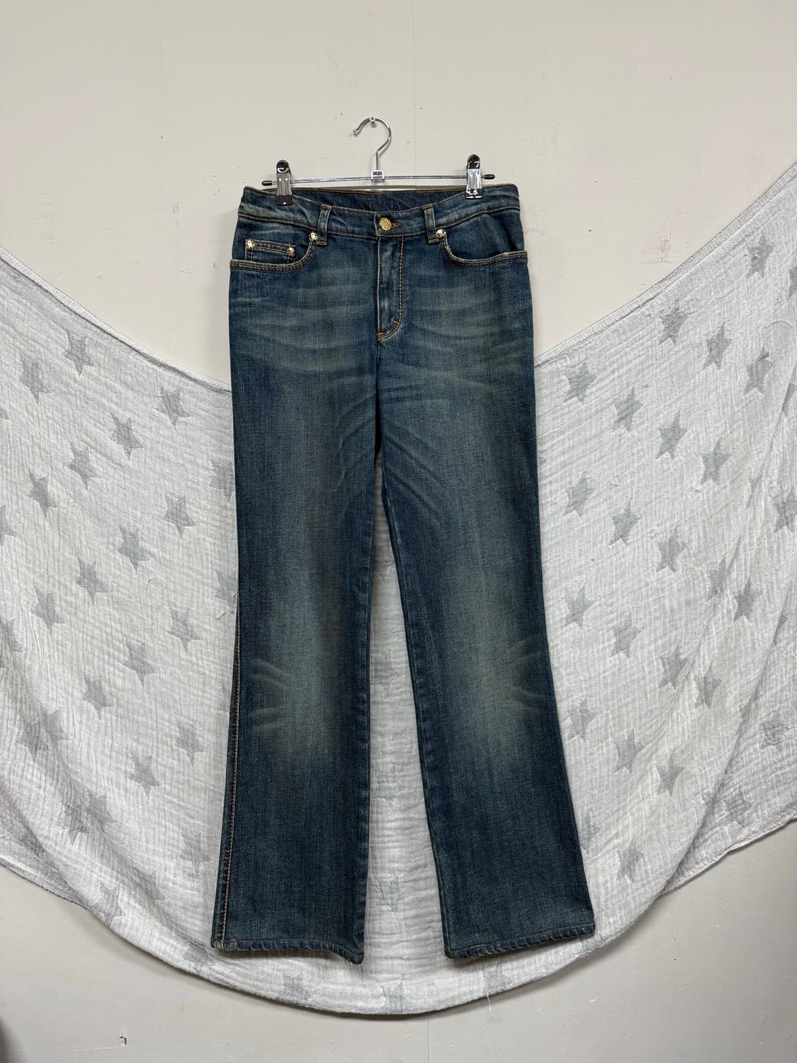 로베르토 까발리 플레어컷 쥬얼리트리밍 데님 상품이미지1