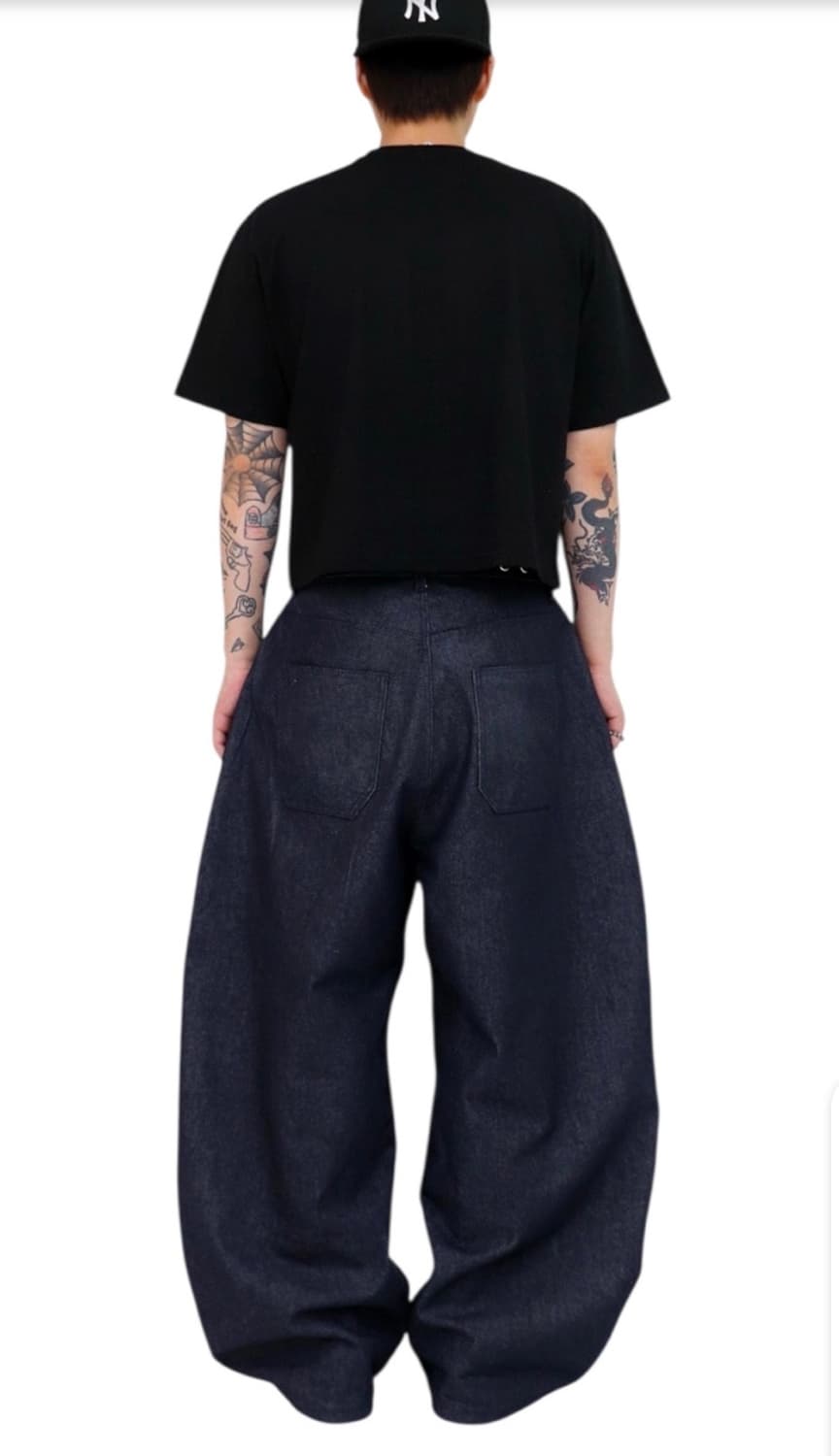 와이드 논페이드 데님 상품이미지5