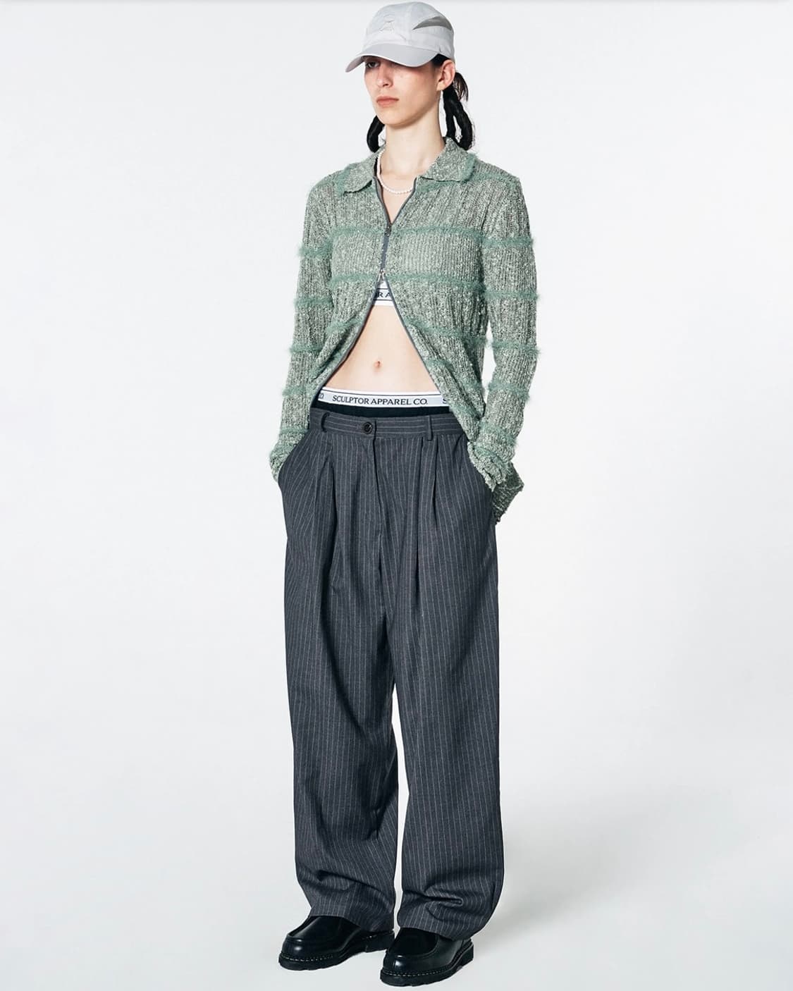 스컬프터 Peekaboo Lowrise Pintuck Pants Gray 상품이미지2