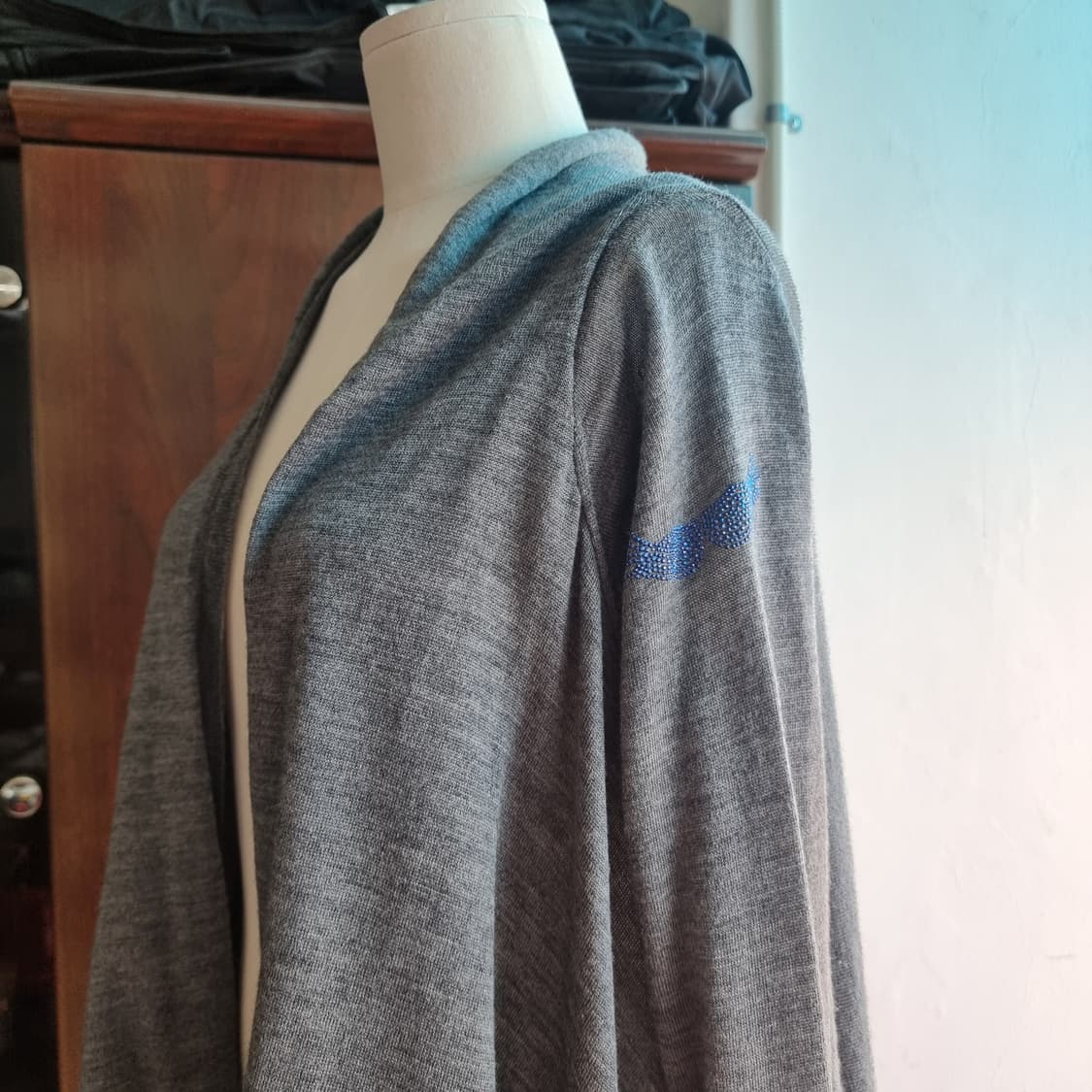 쟈딕앤볼테르 메리노울100% 언발란스 오픈형 숄 가디건 (프리) 상태최상 상품이미지5