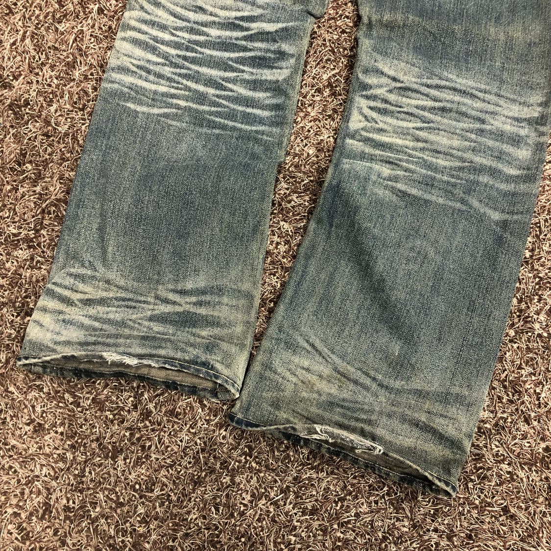 빈티지 데미지 워시드 디스트로이드 데님 팬츠 상품이미지6