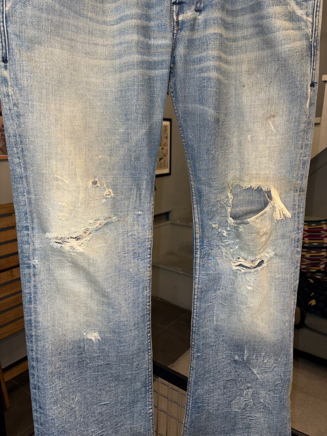 00’s Diesel zatiny denim boots cut 상품이미지6