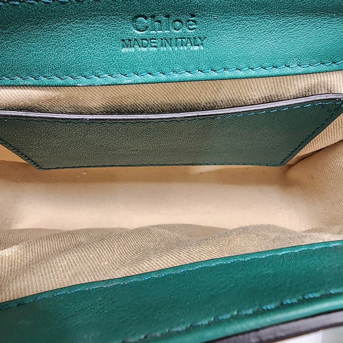 끌로에 C백 미니 크로커텍스쳐 토트 숄더백 그린 상품이미지10