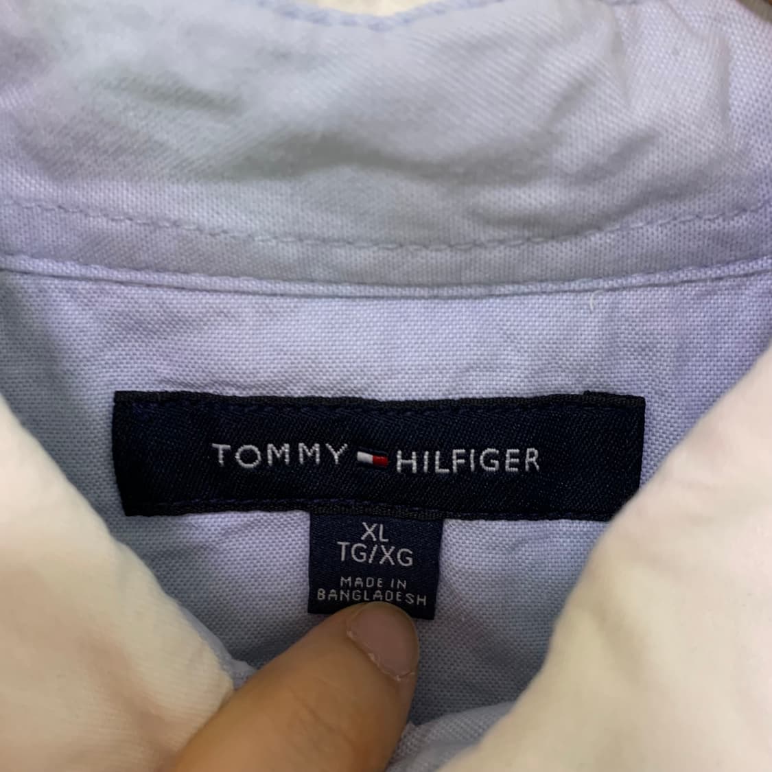 타미힐피거 빈티지 스탠다드 반팔 셔츠 화이트 남성 XL 상품이미지10
