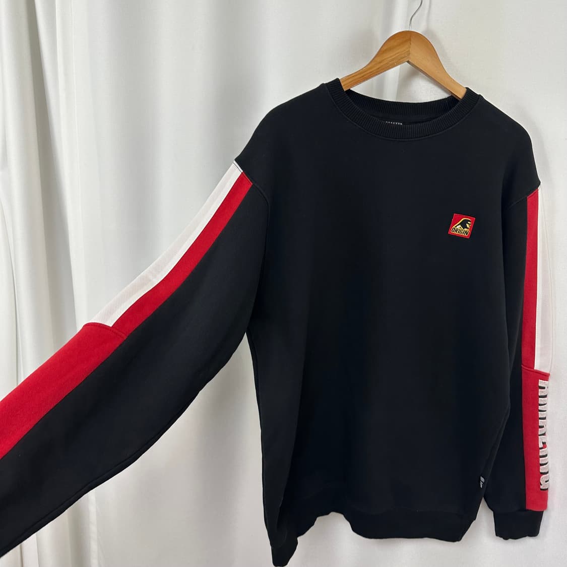 PERSTEP 남자 기모 맨투맨 티셔츠 검정 XL 상품이미지4