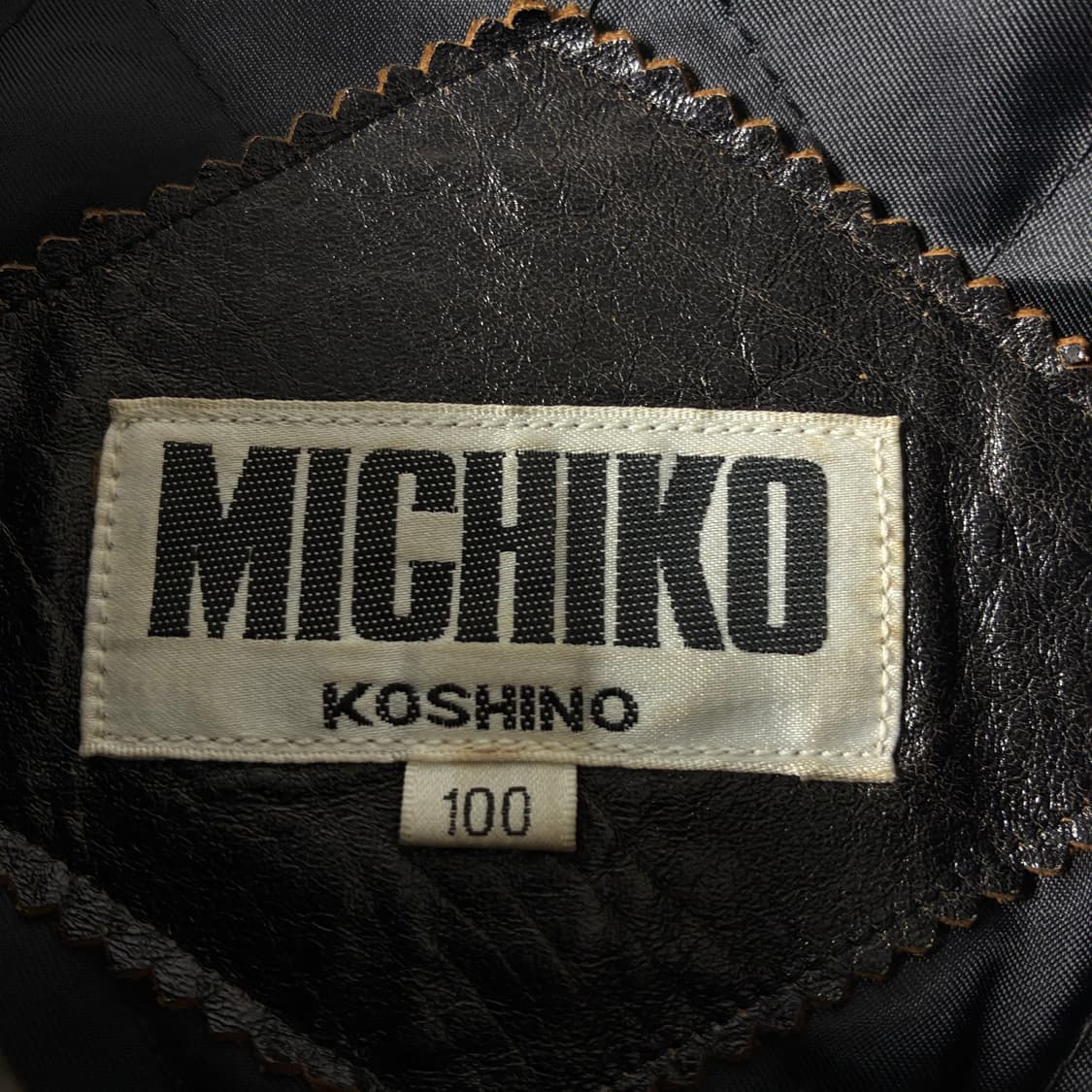 Michiko  미치코 코시노 90,s 램스킨 레더 라이더 자켓  상품이미지9