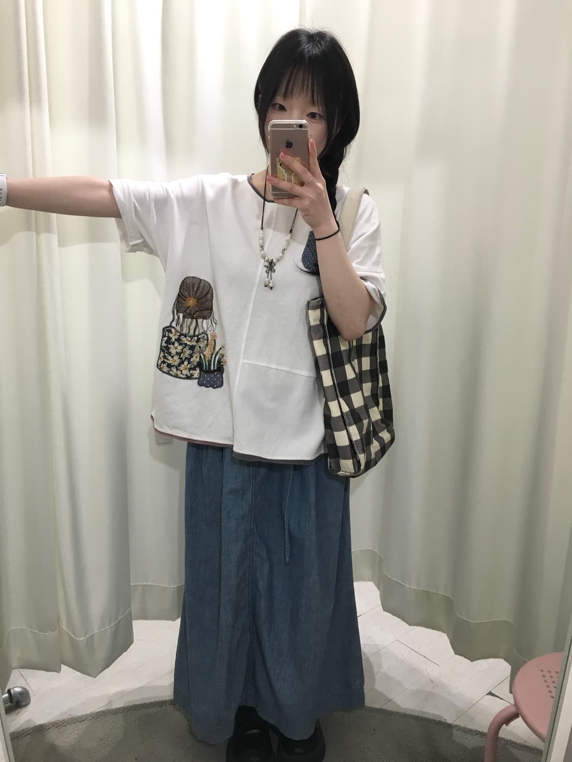 earth music denim pocket skirt 상품이미지2