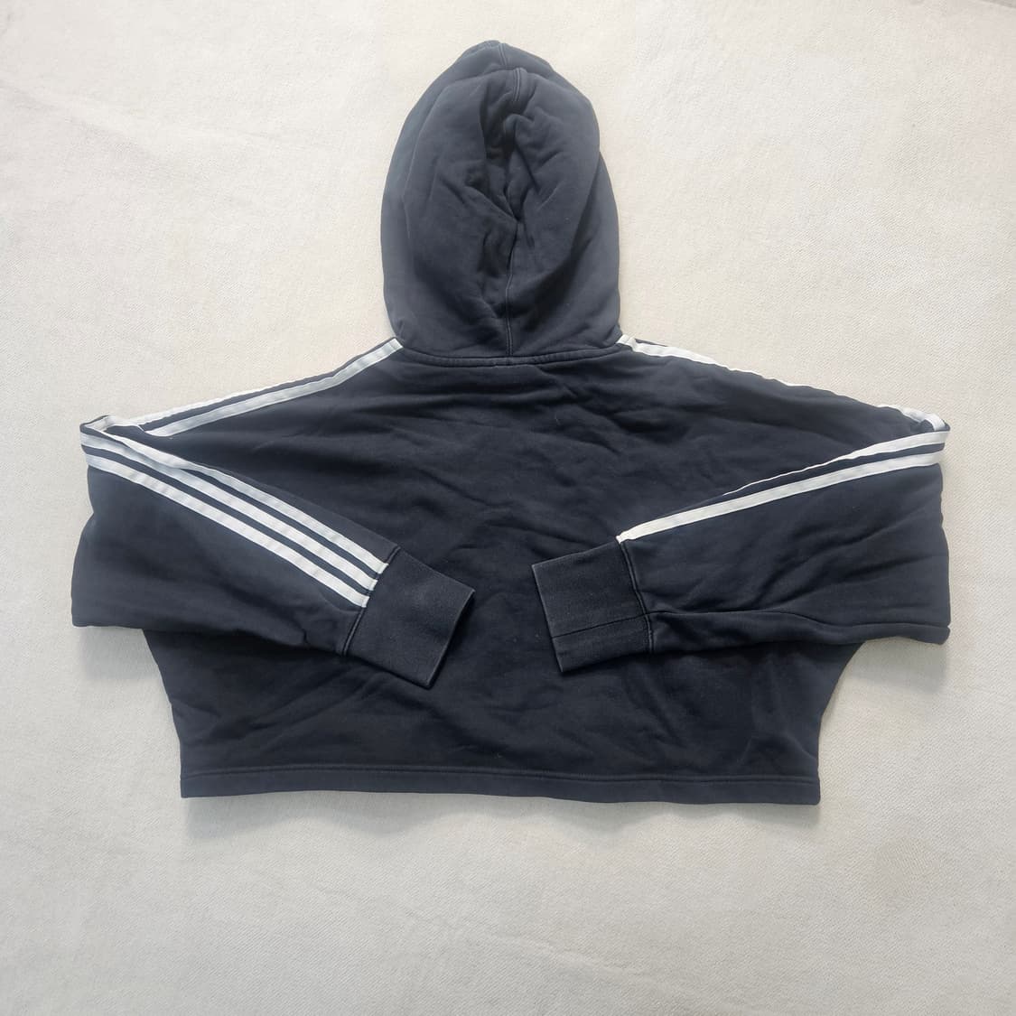 S 아디다스 블랙 크롭 후드티 0303Y 상품이미지2