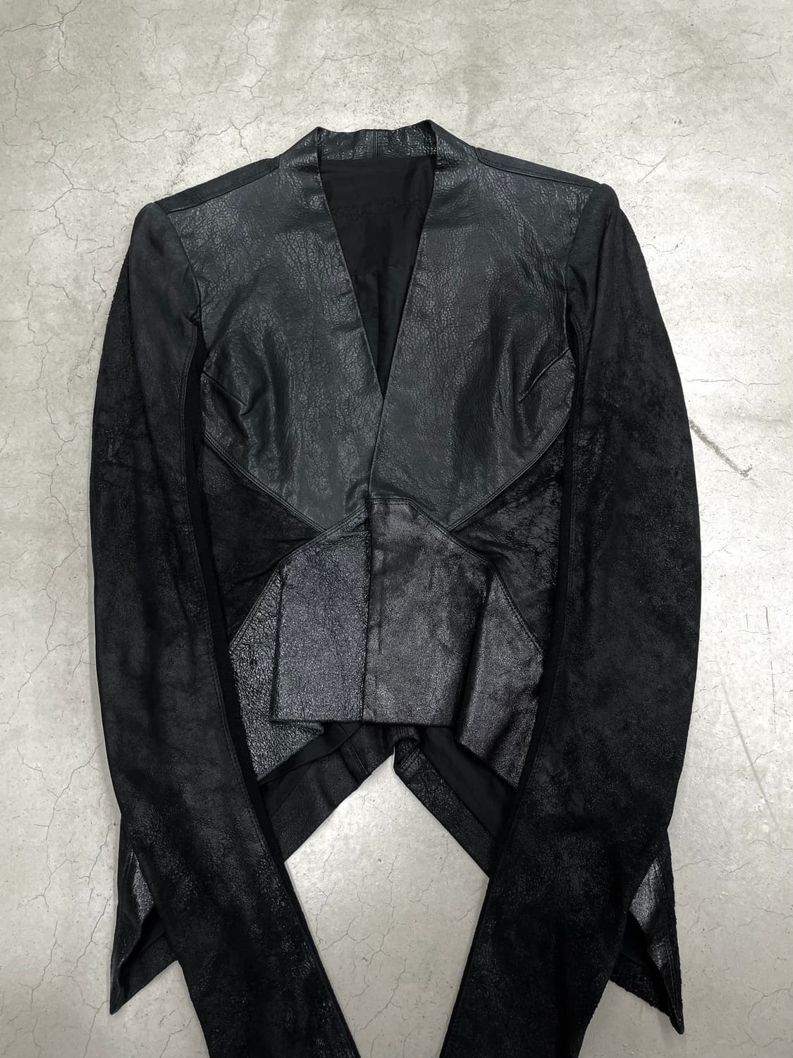 Rick Owens Leather mix jacket (40) 상품이미지2