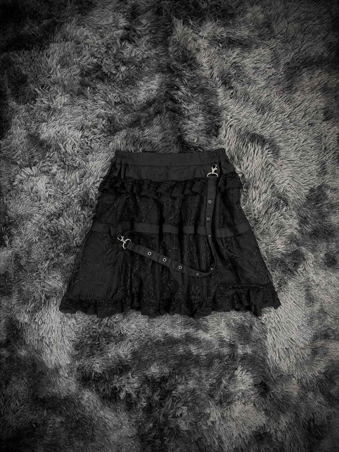 Bodyline 블랙 고딕 스파이더웹 캉캉스커트 상품이미지1