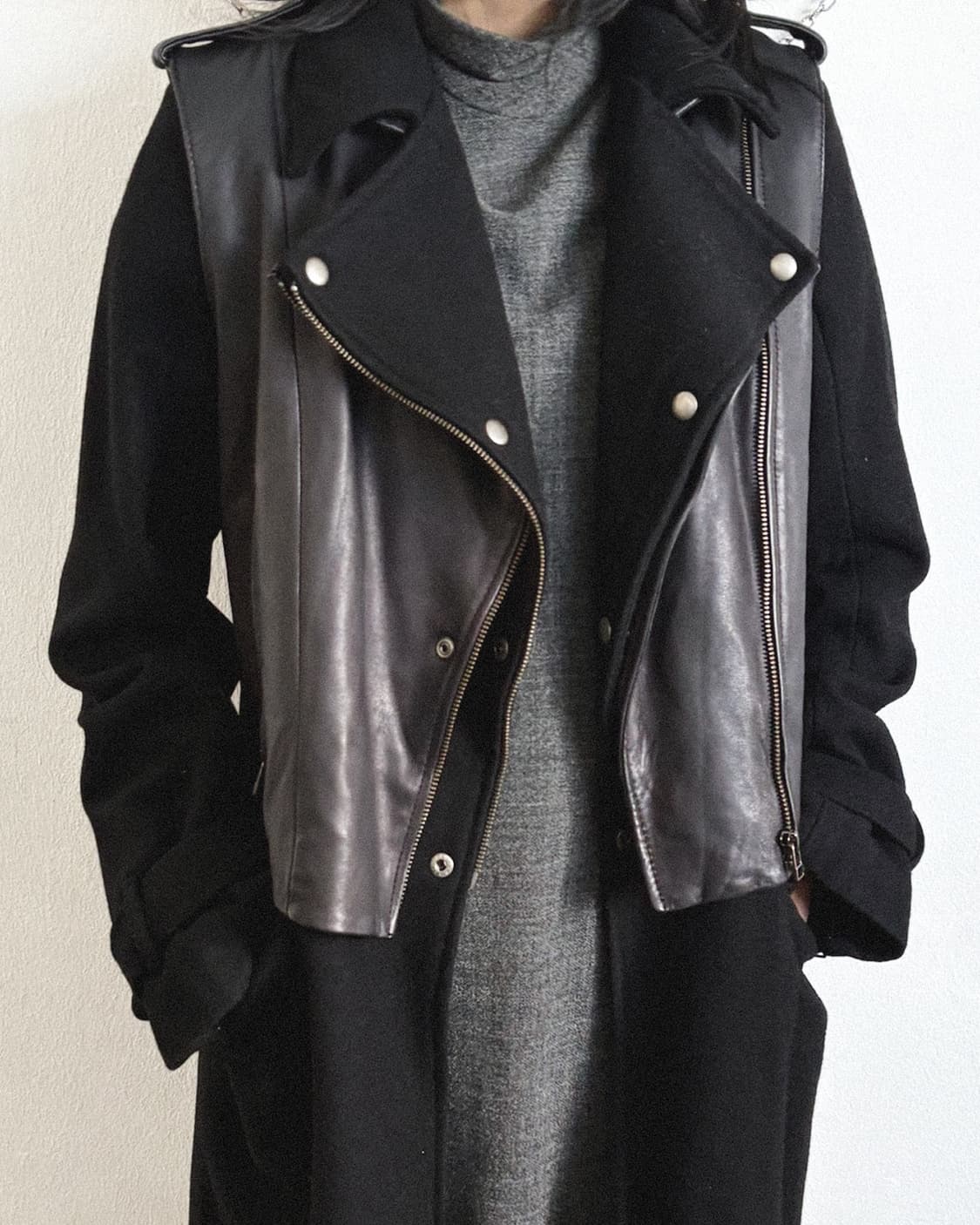 아디다스 SLVR 콜렉션 레더베스트 라이더코트 상품이미지3