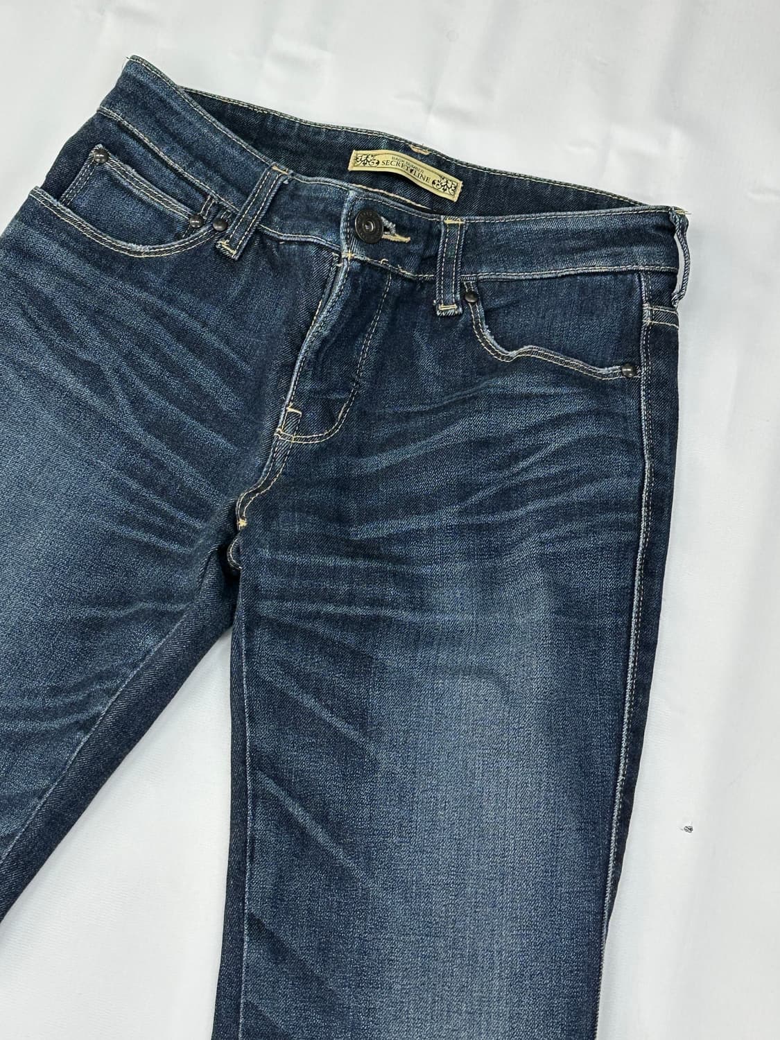 ⭐️빈티지 스티치 워싱 데님 일자핏 팬츠⭐️ 청바지 y2k 데일리 상품이미지6