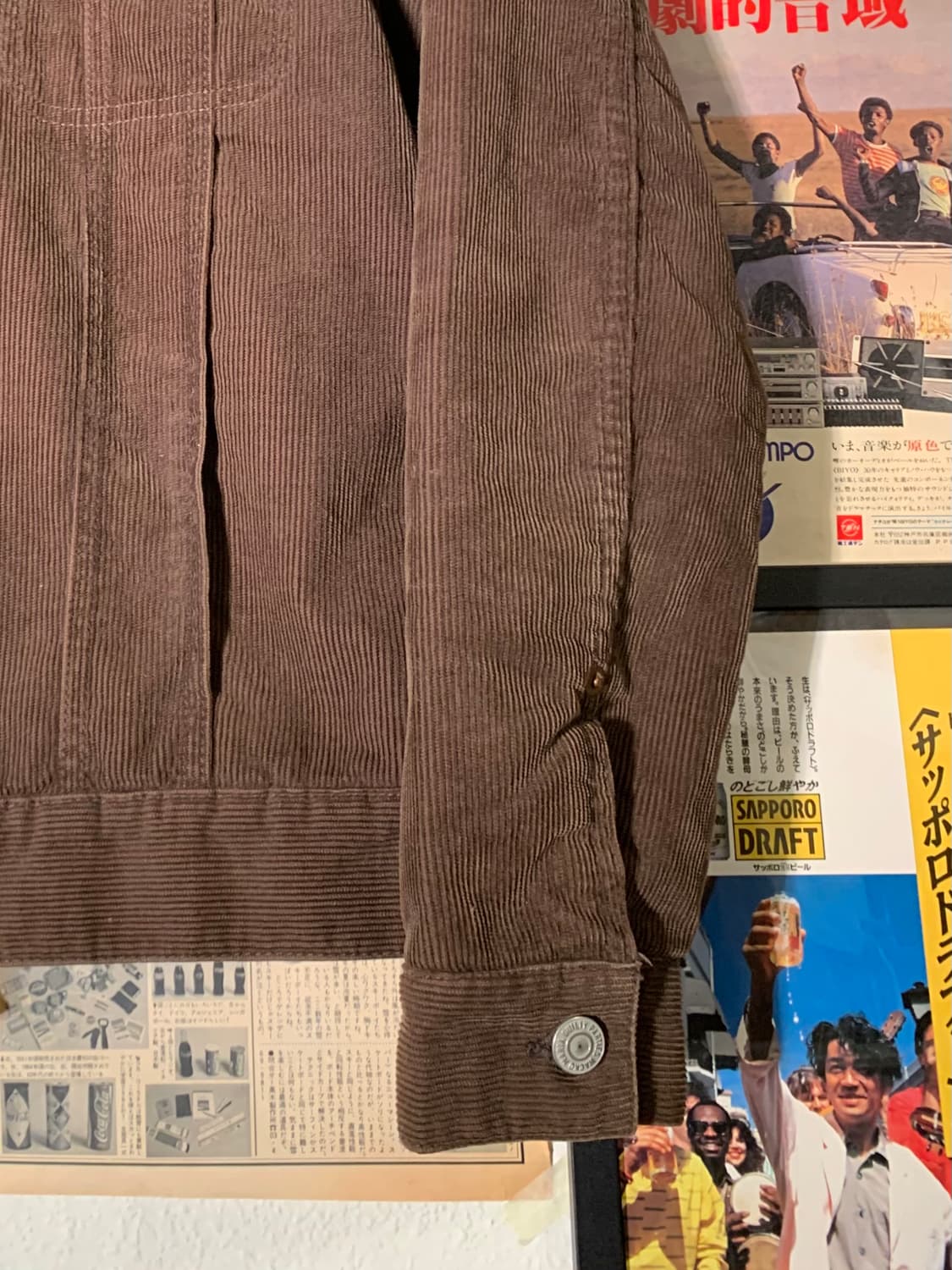 와코마리아 체인스티치 코듀로이 보아 자켓 상품이미지8