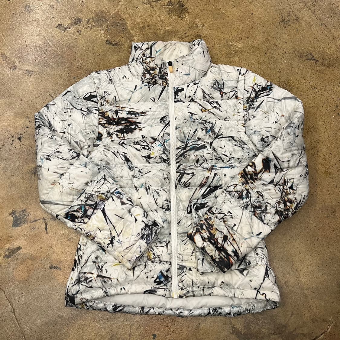 [정품/M] 나이키 화이트 패턴 숏 패딩 점퍼 b10 상품이미지2