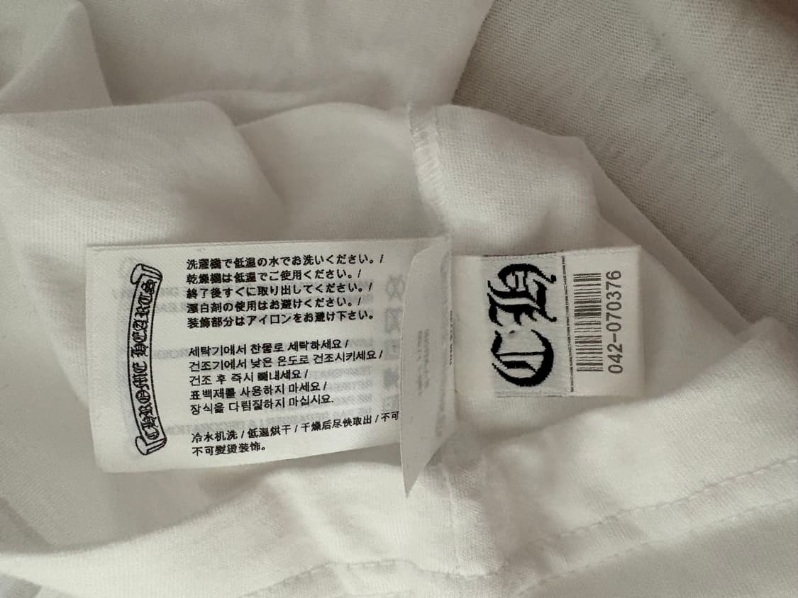 크롬하츠 스크롤 로고 티셔츠 화이트 xl 새상품 상품이미지5