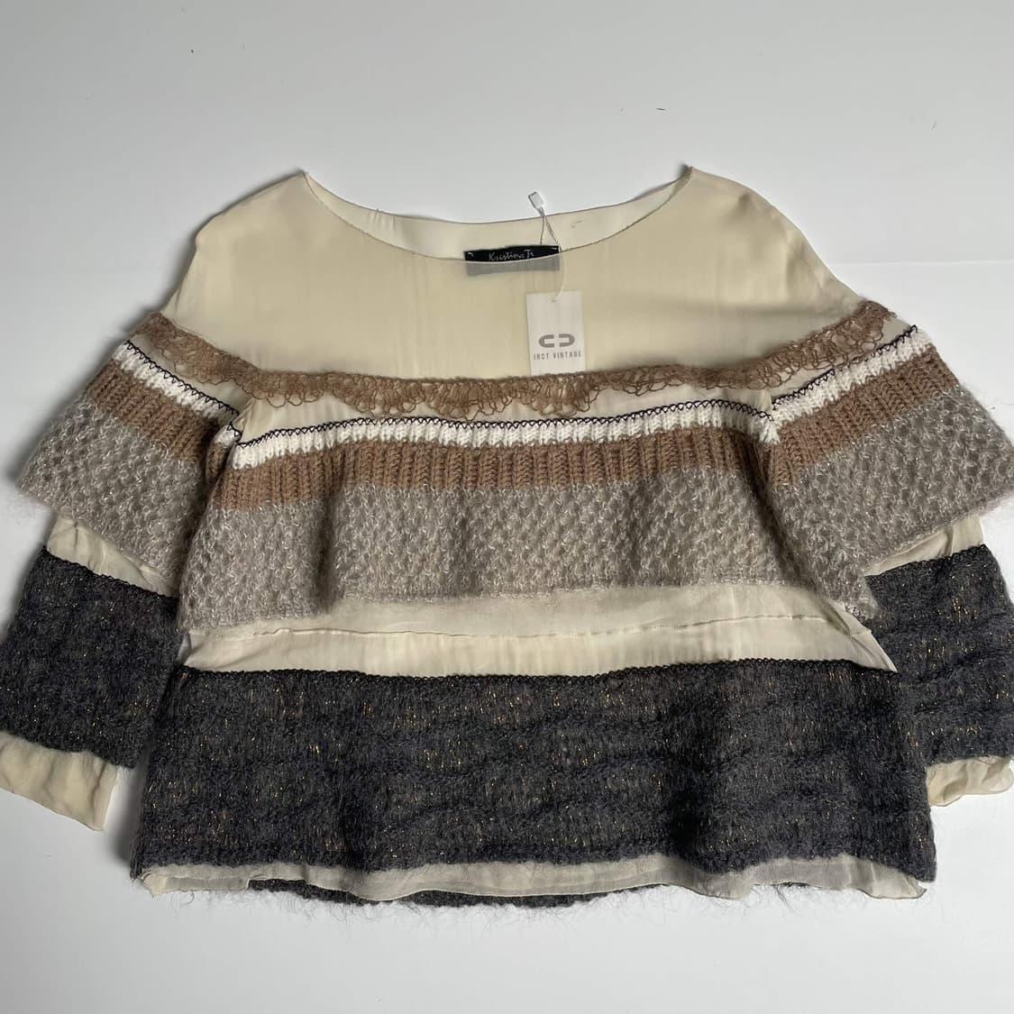 Kristina ti 멀티 레이어 실크 모헤어 니트 (italy)   상품이미지2