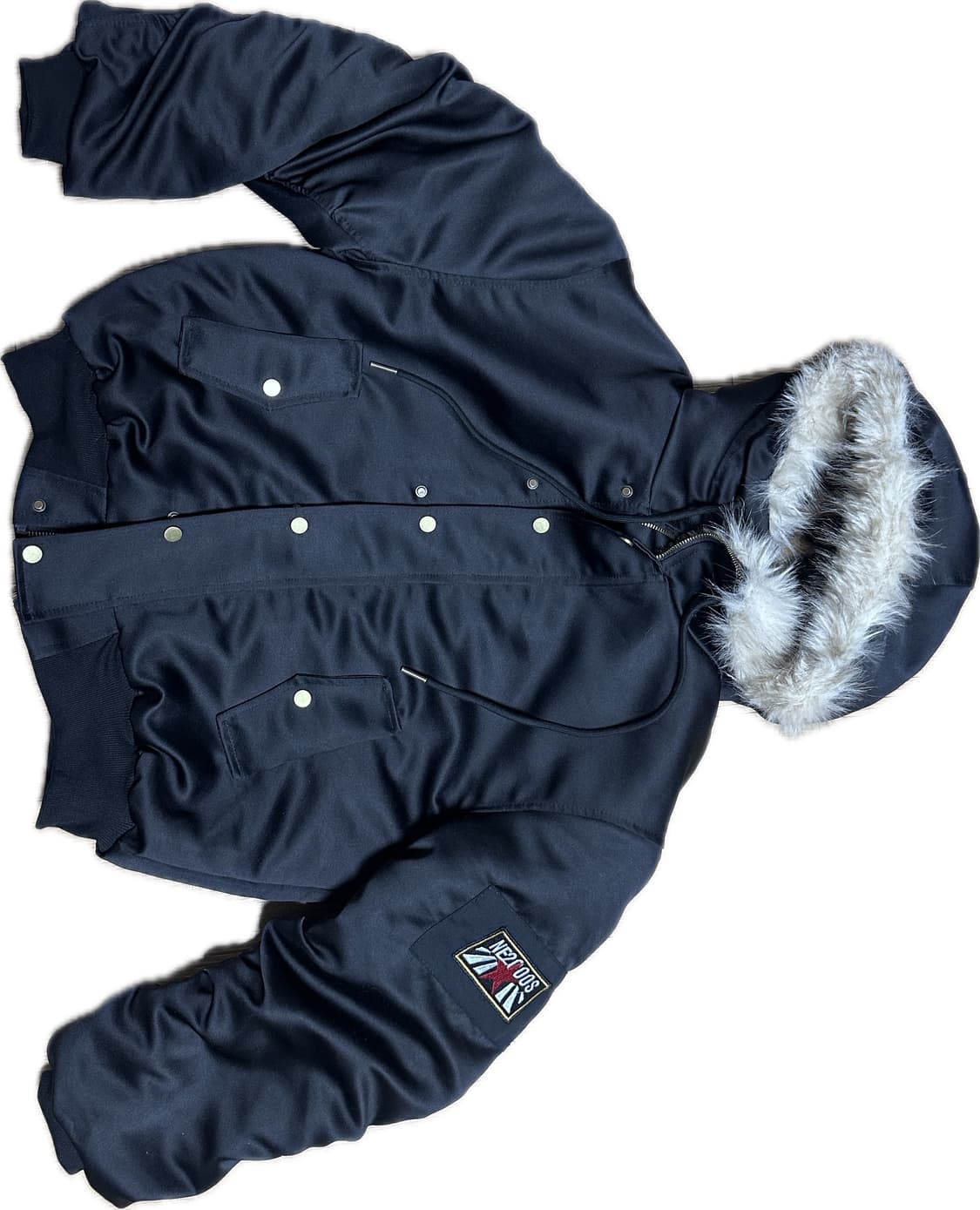 레오파드 퍼 후드 자켓 상품이미지3